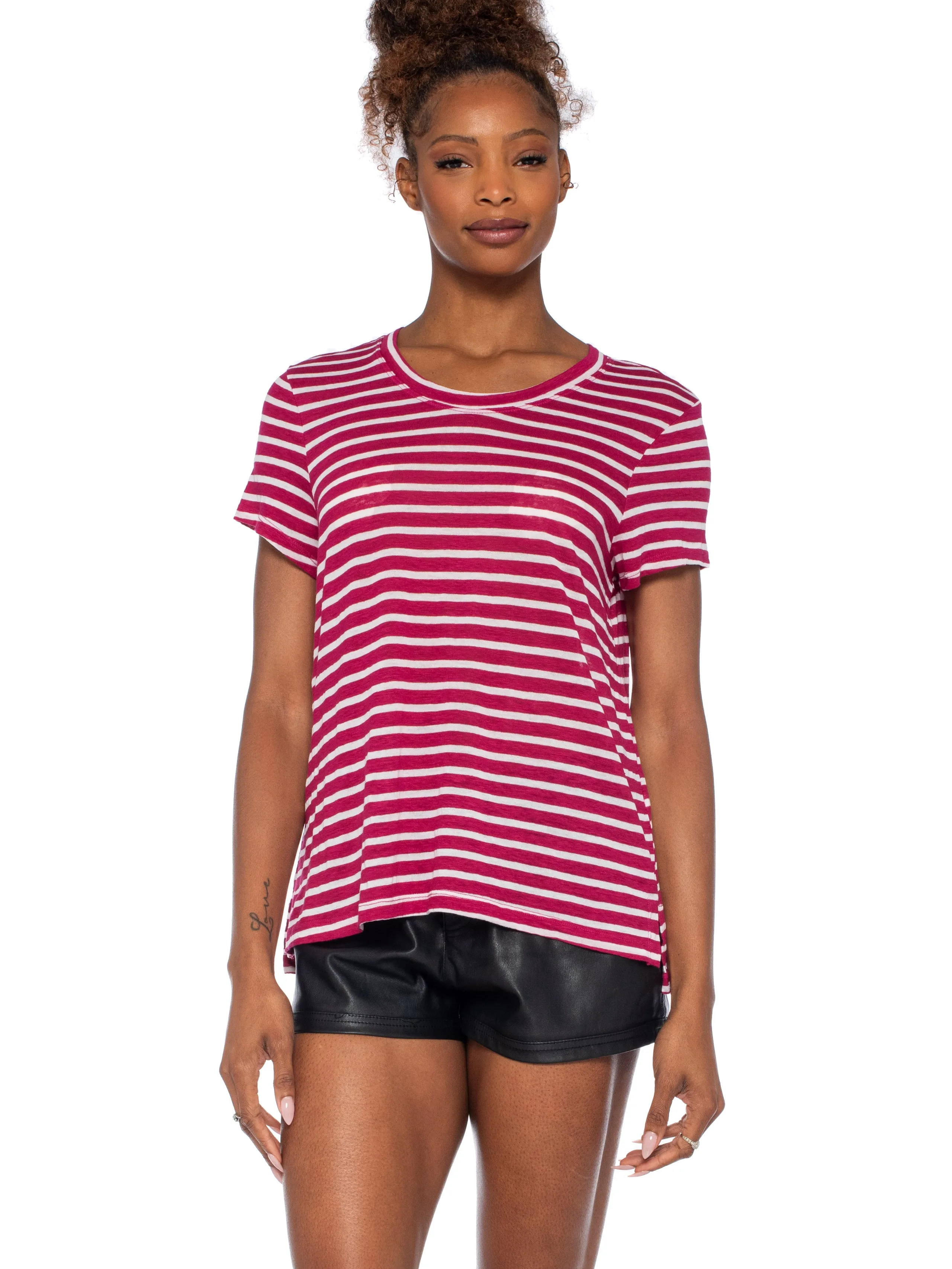 Boy Tee Vented Hem Short Sleeve StainRepellentSurface Wave Core