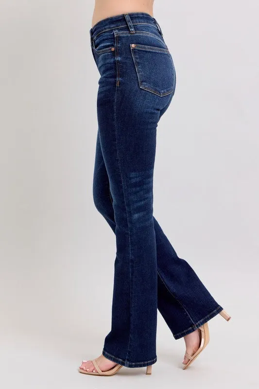 Judy Blue Midrise Dark Wash Boot Cut Jean Classic Glow WaterRepellent Finish