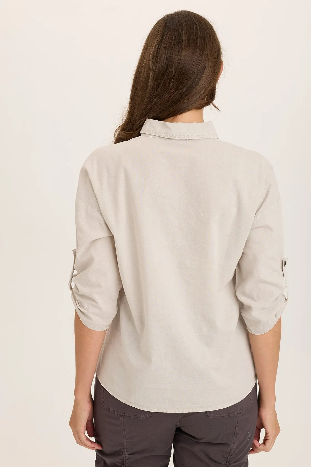 Carrie Linen 3/4-Sleeve Button-Up Brave Fit