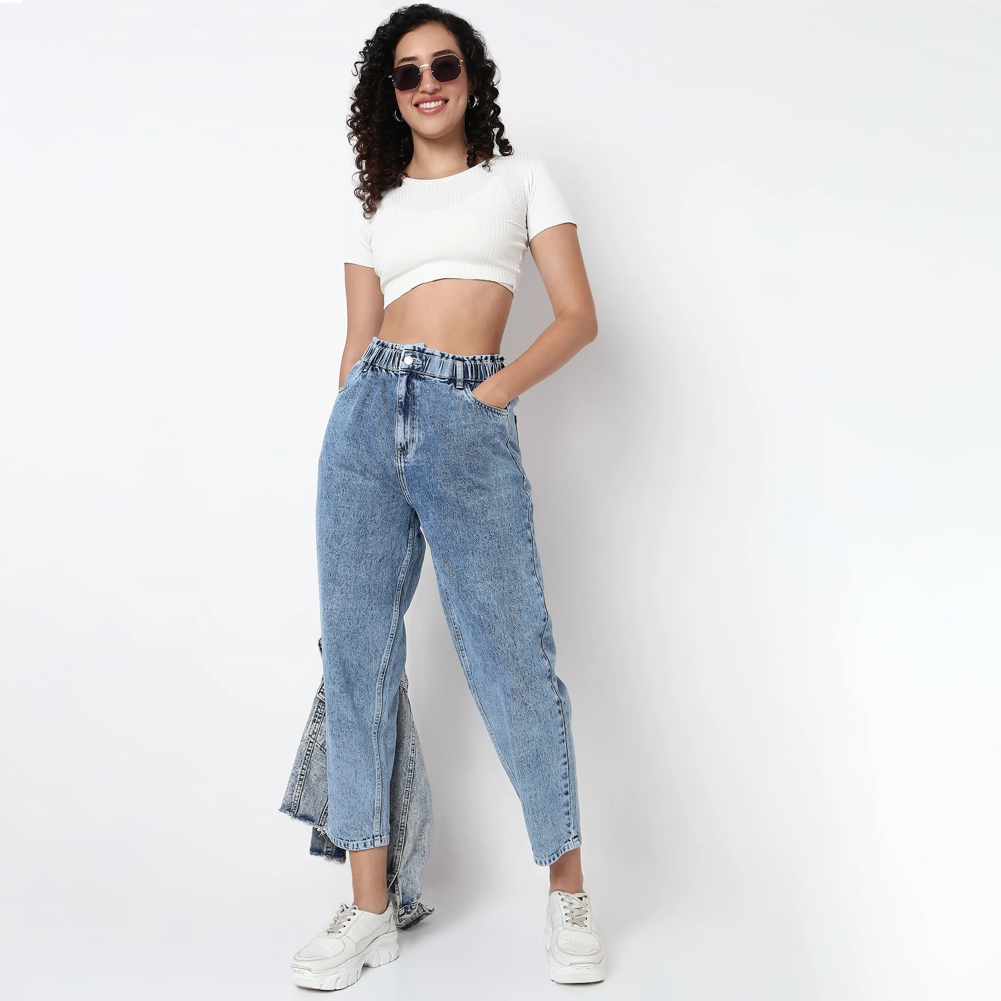 SU Jeans? - Slouch Fit High Rise Jeans **Most Popular** Minimal Mood Pure Linen Blend