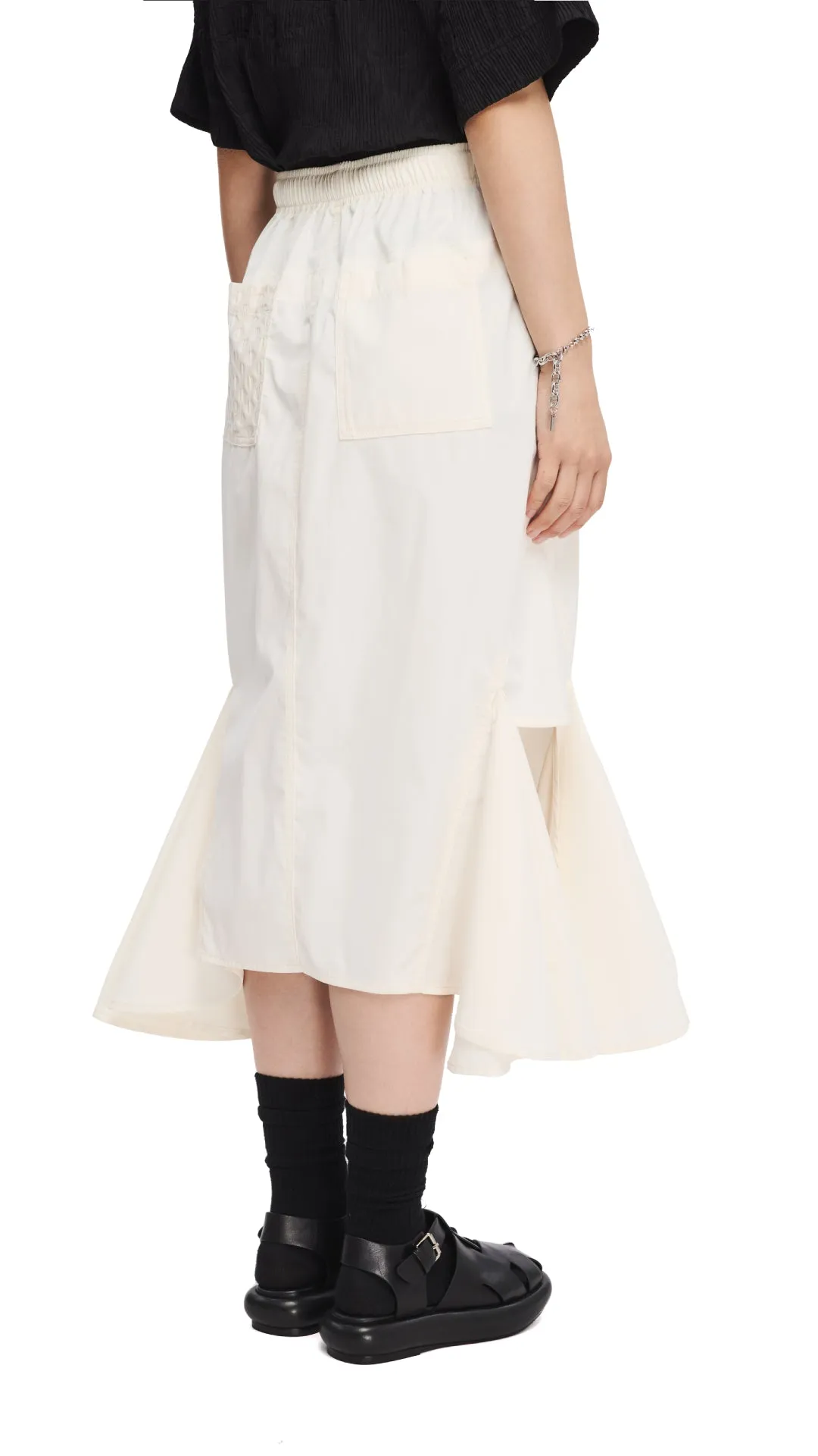 Tear Resistant Print Mix Military Fishtail Skirt