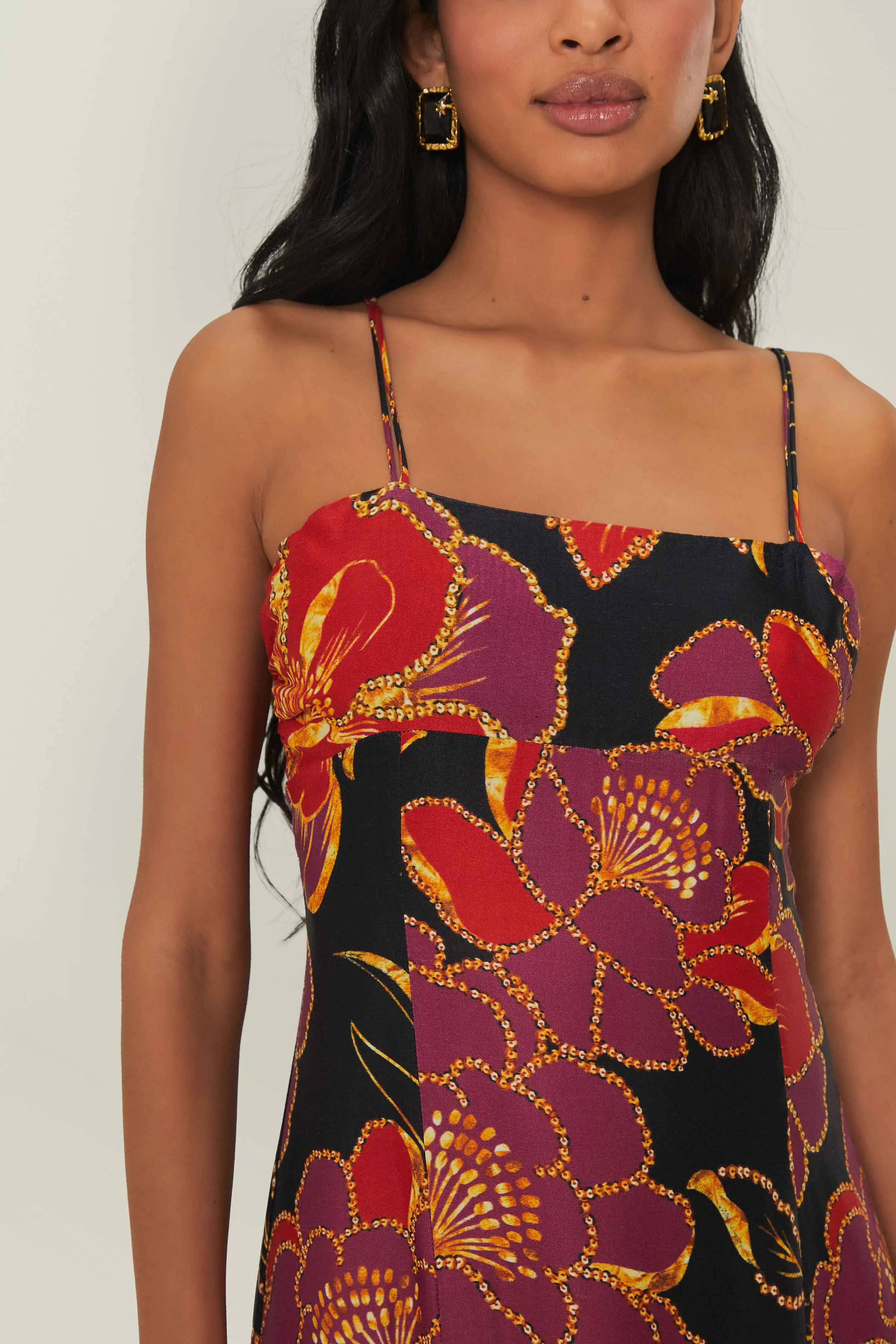 Black Shiny Chita LENZING? ECOVERO? Maxi Dress poolside style