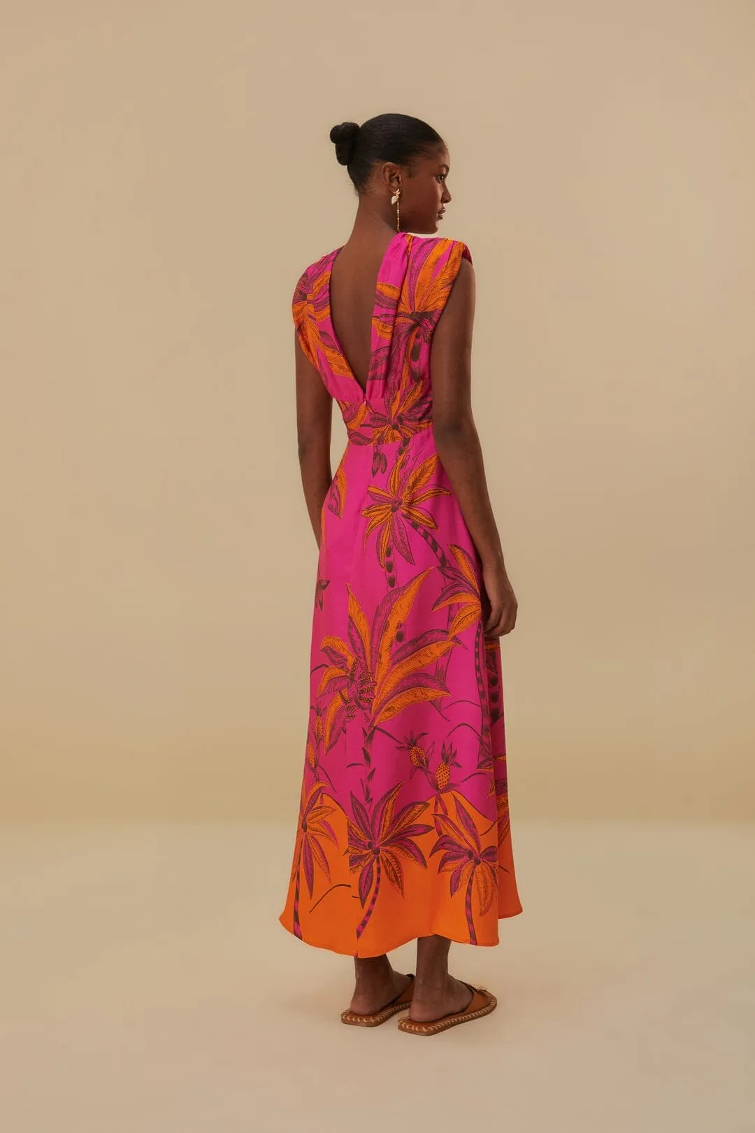 Pink Beach Forest Lenzing? Ecovero? Viscose Maxi Dress Turquoise Shine Silent Sea