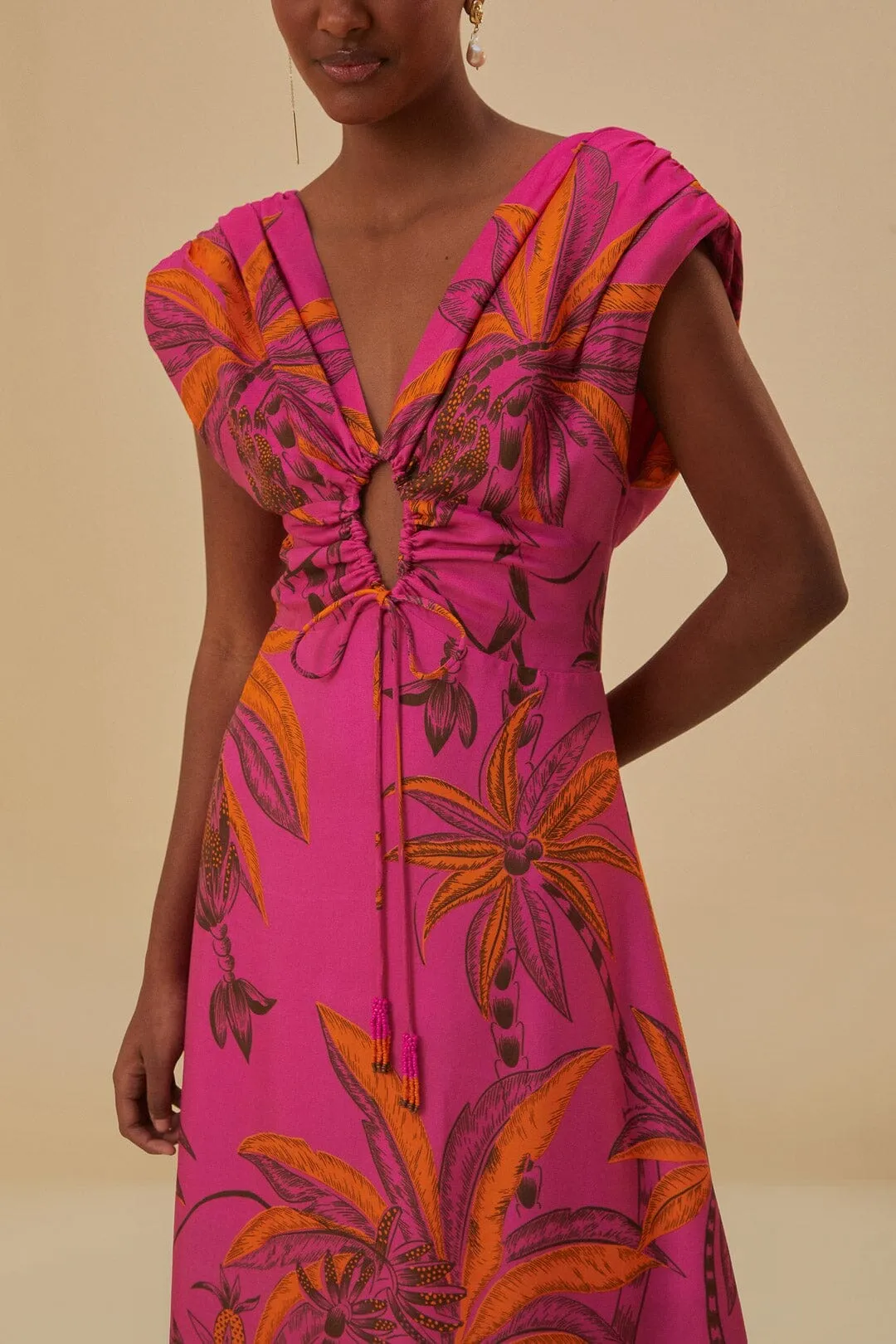 Story Wear Lamp Glow Pink Beach Forest Lenzing? Ecovero? Viscose Maxi Dress