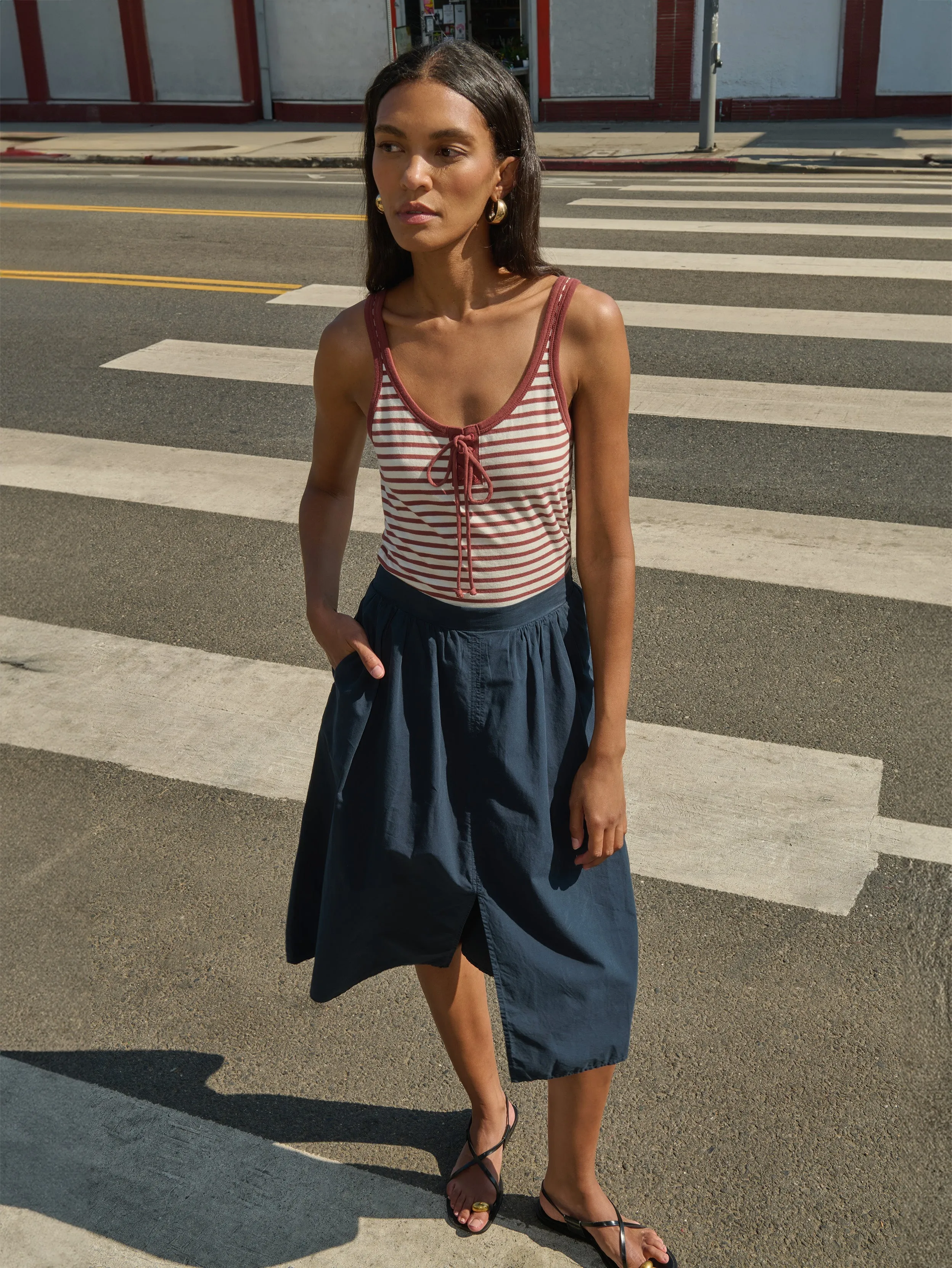 Tatiana Midi Skirt Foldable Design Beach Day