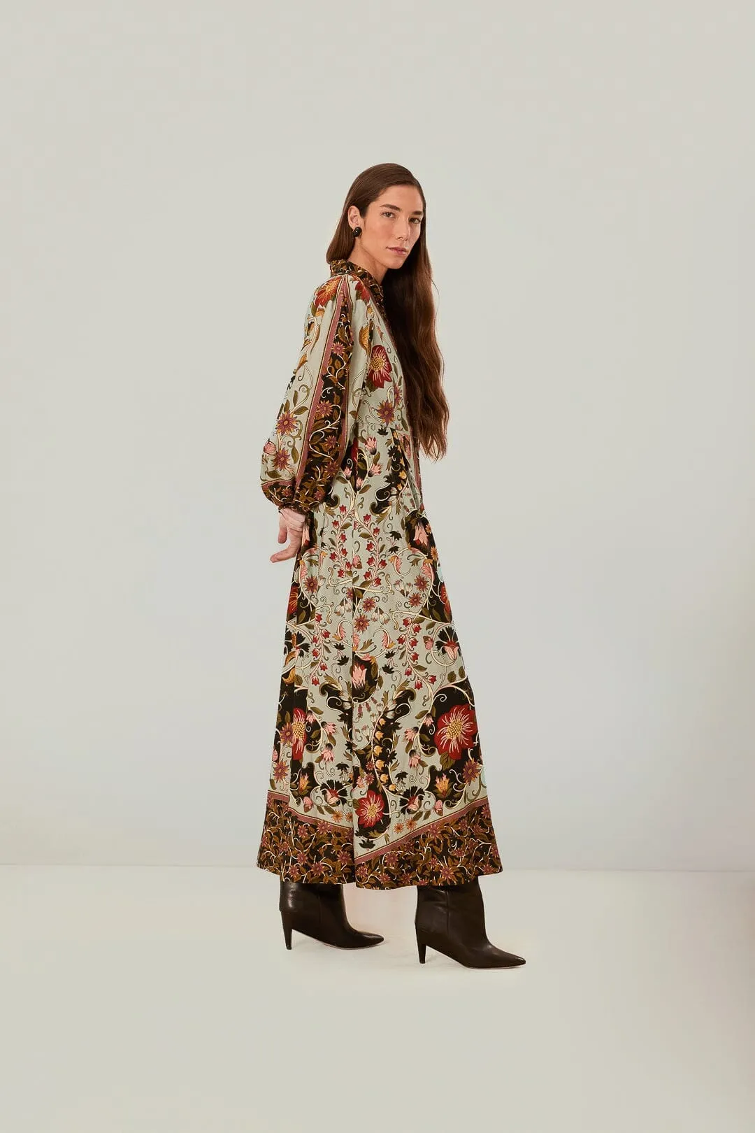 Blue Flowing Beauty Maxi Dress Vibrant colored maxi bohemian flair
