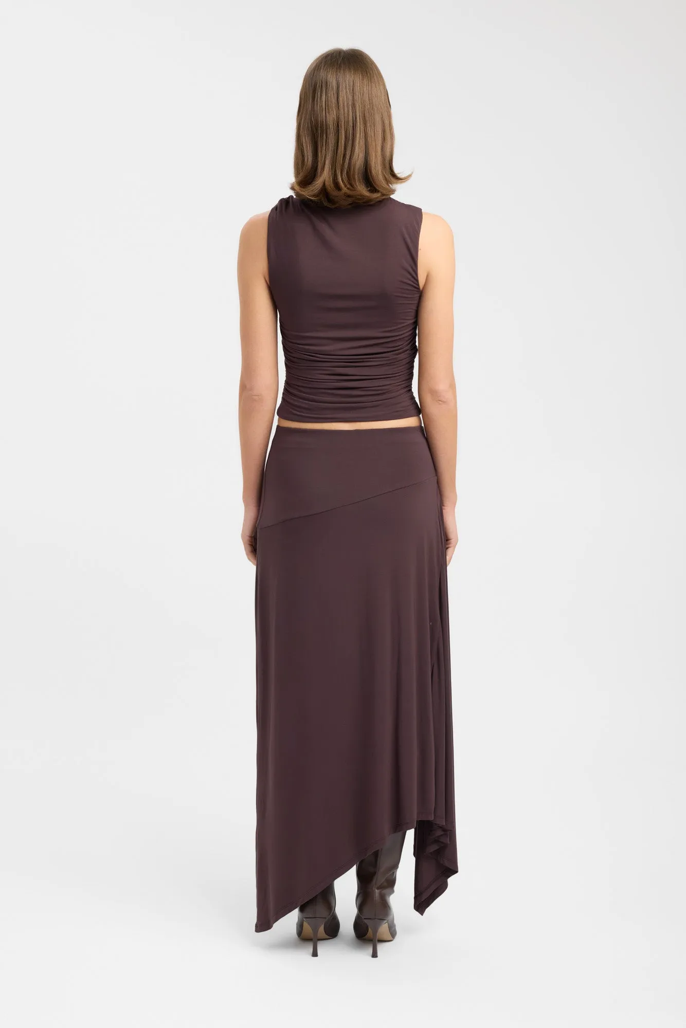 Faux Leather Pleated design Zali Skirt