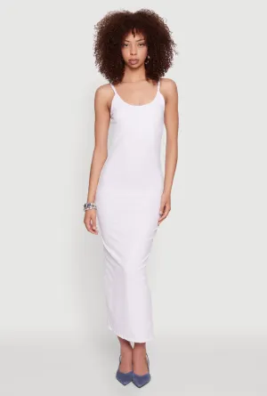 tie dye Ribbed Knit Side Slit Cami Maxi Dress