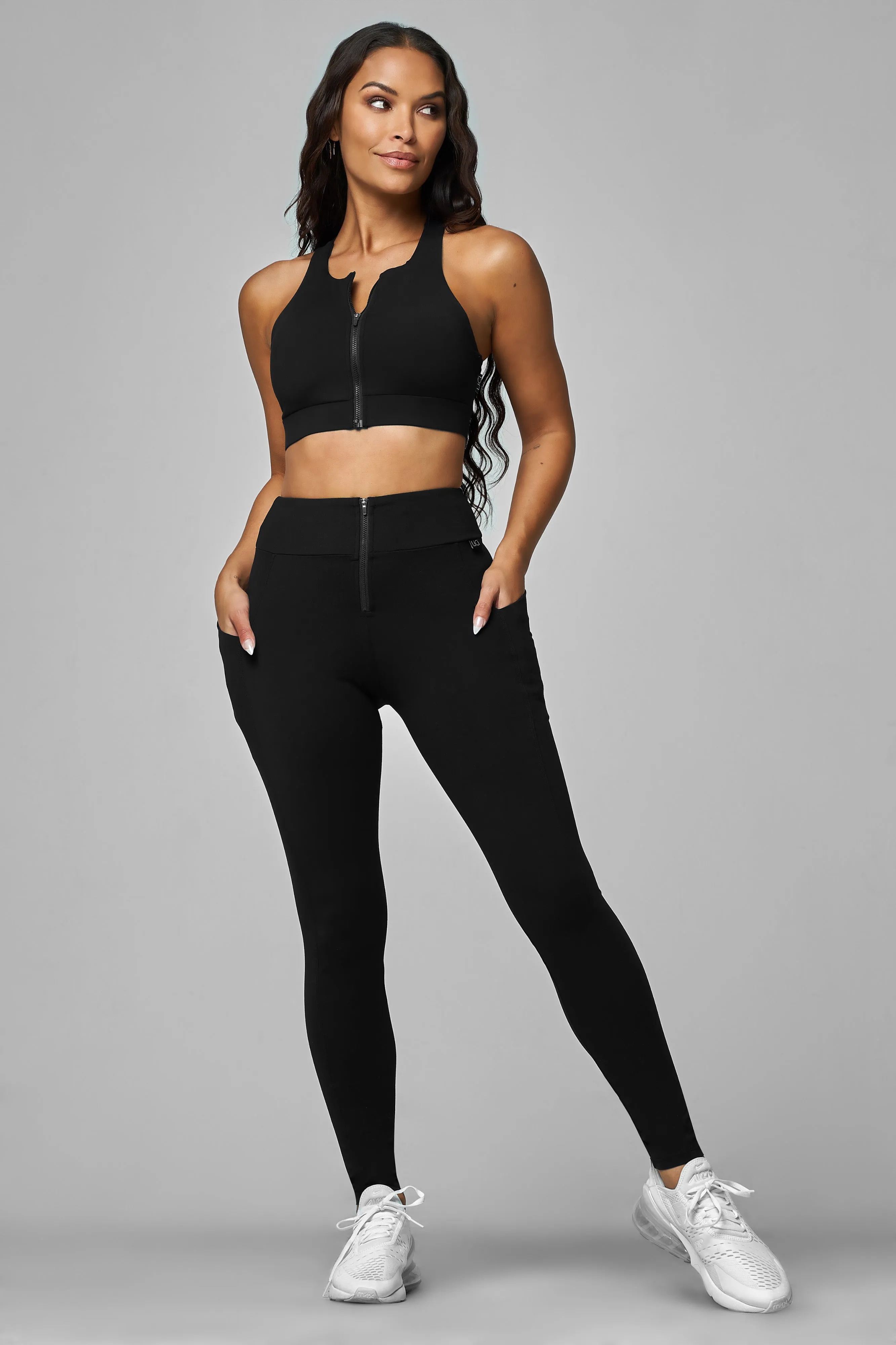 Black Zipper Pocket Legging Luxury Core