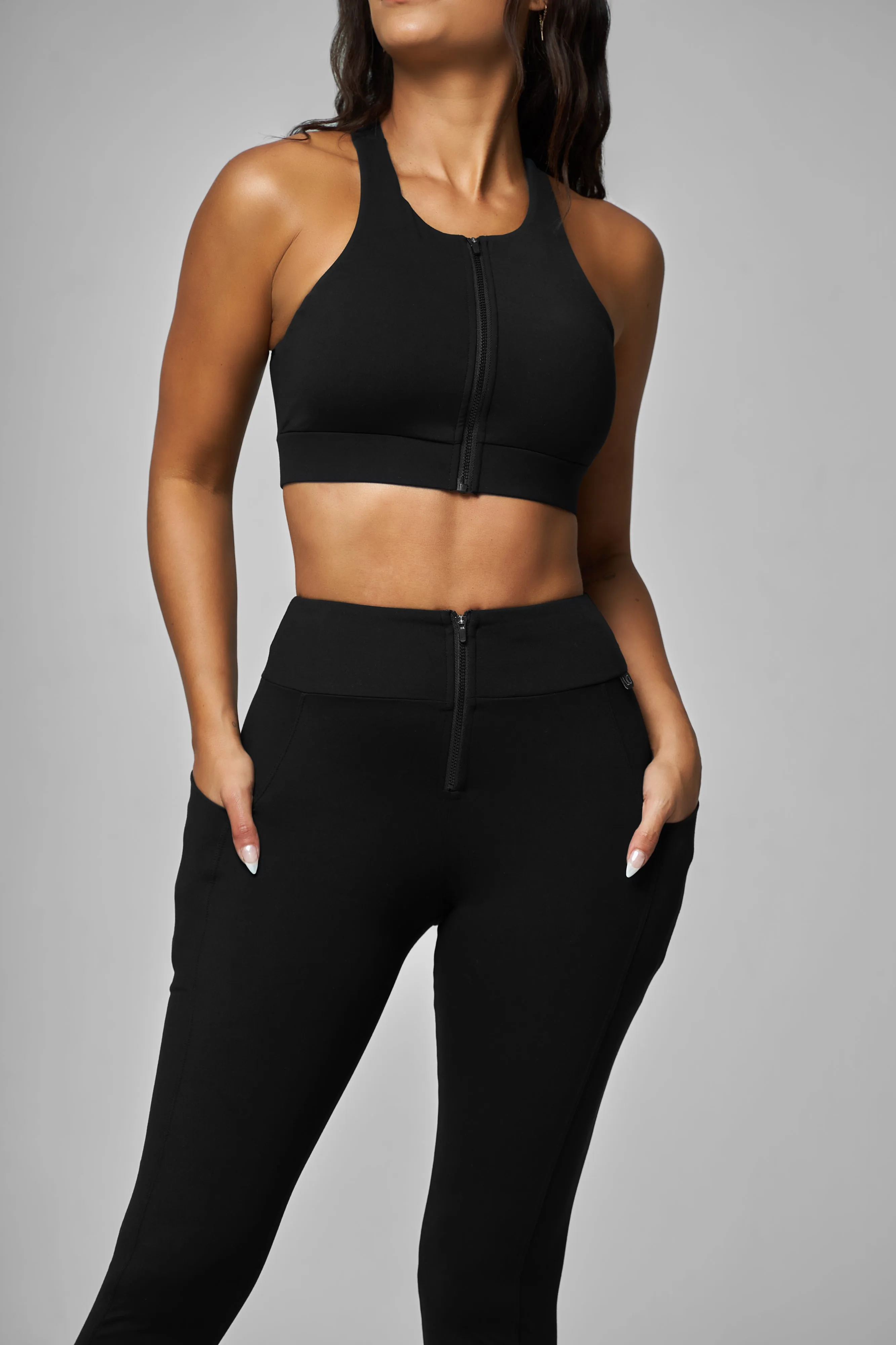 Travel Proof Black Zipper Pocket Legging