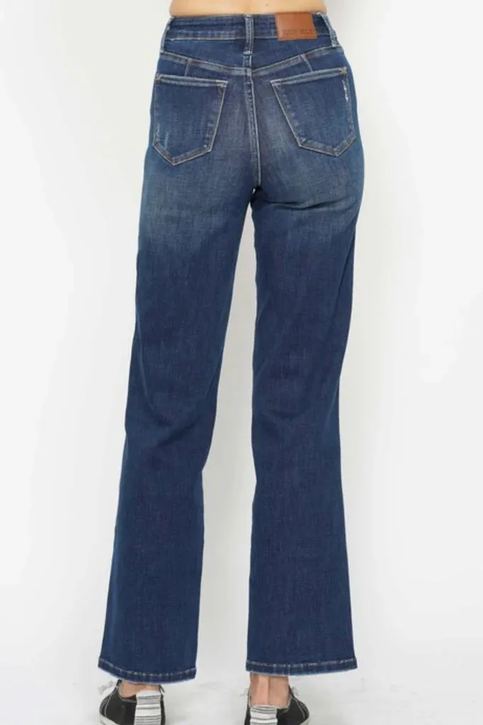 CompressionEnhanced Judy Blue High Waist Tummy Control Classic Straight Jeans
