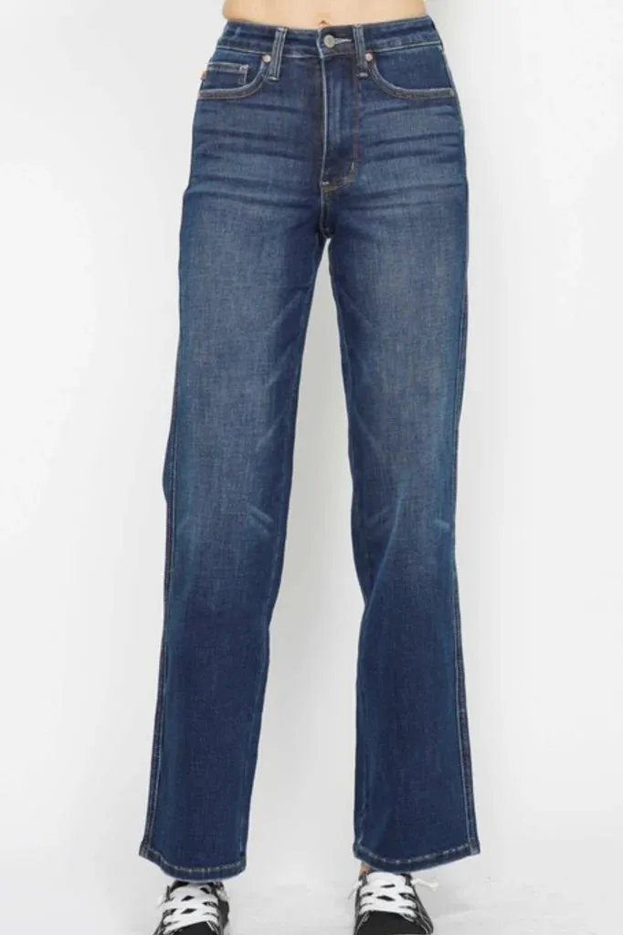MoistureWicking Technology Judy Blue High Waist Tummy Control Classic Straight Jeans