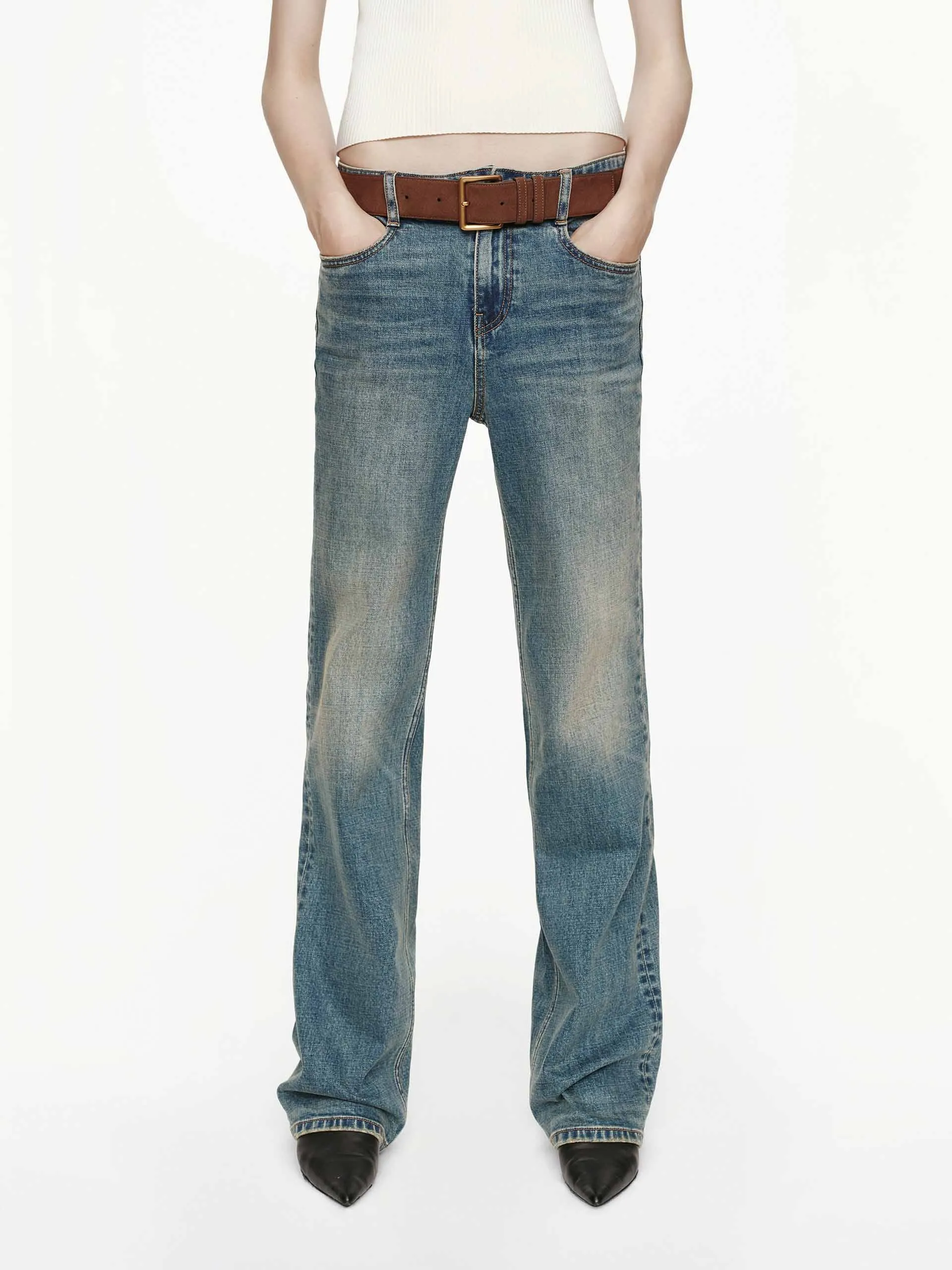 Vintage Blue Straight Jeans Anytime Fit Outdoor Adventure Stylish