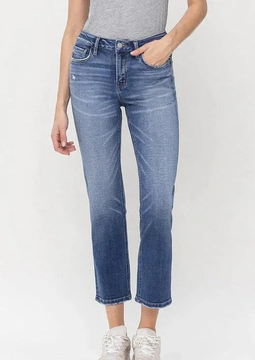CompressiveFitFabric River Flow Flying Monkey Midrise Cropped Straight Jean