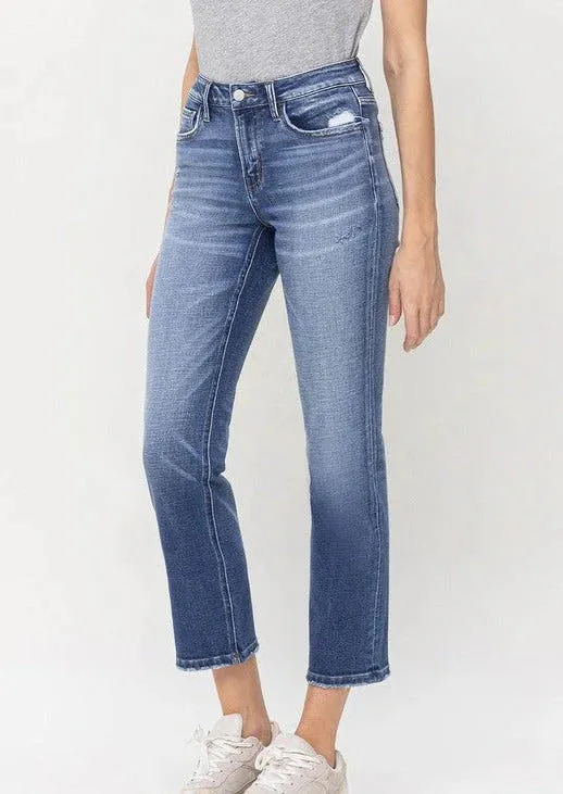 Flying Monkey Midrise Cropped Straight Jean Tech Mood Easy Go