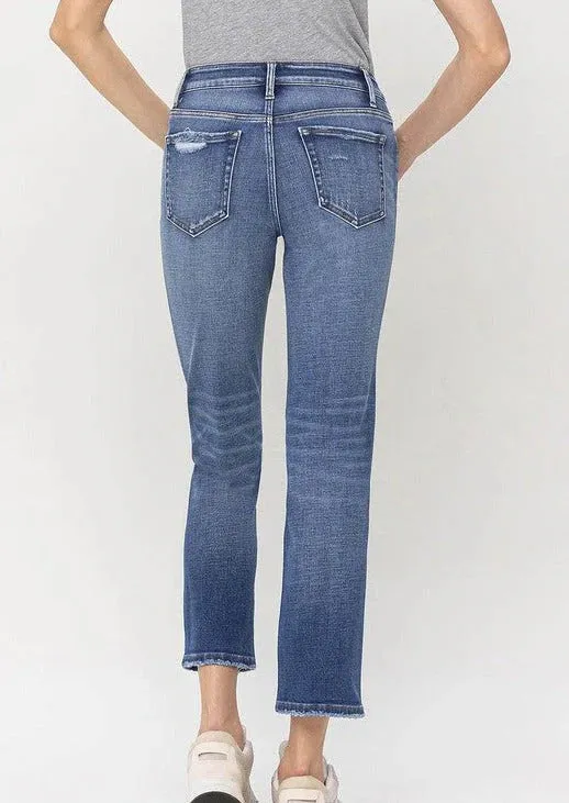 Flying Monkey Midrise Cropped Straight Jean FlexibleJointConstruction Happy Core