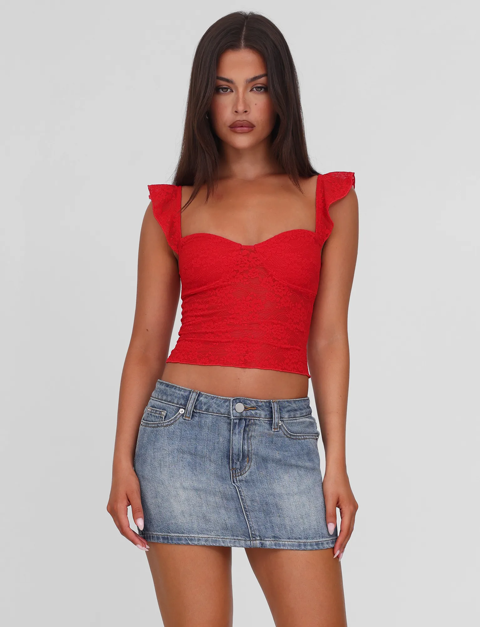Wardrobe Hero MICHAYLA MINI SKIRT - MID WASH