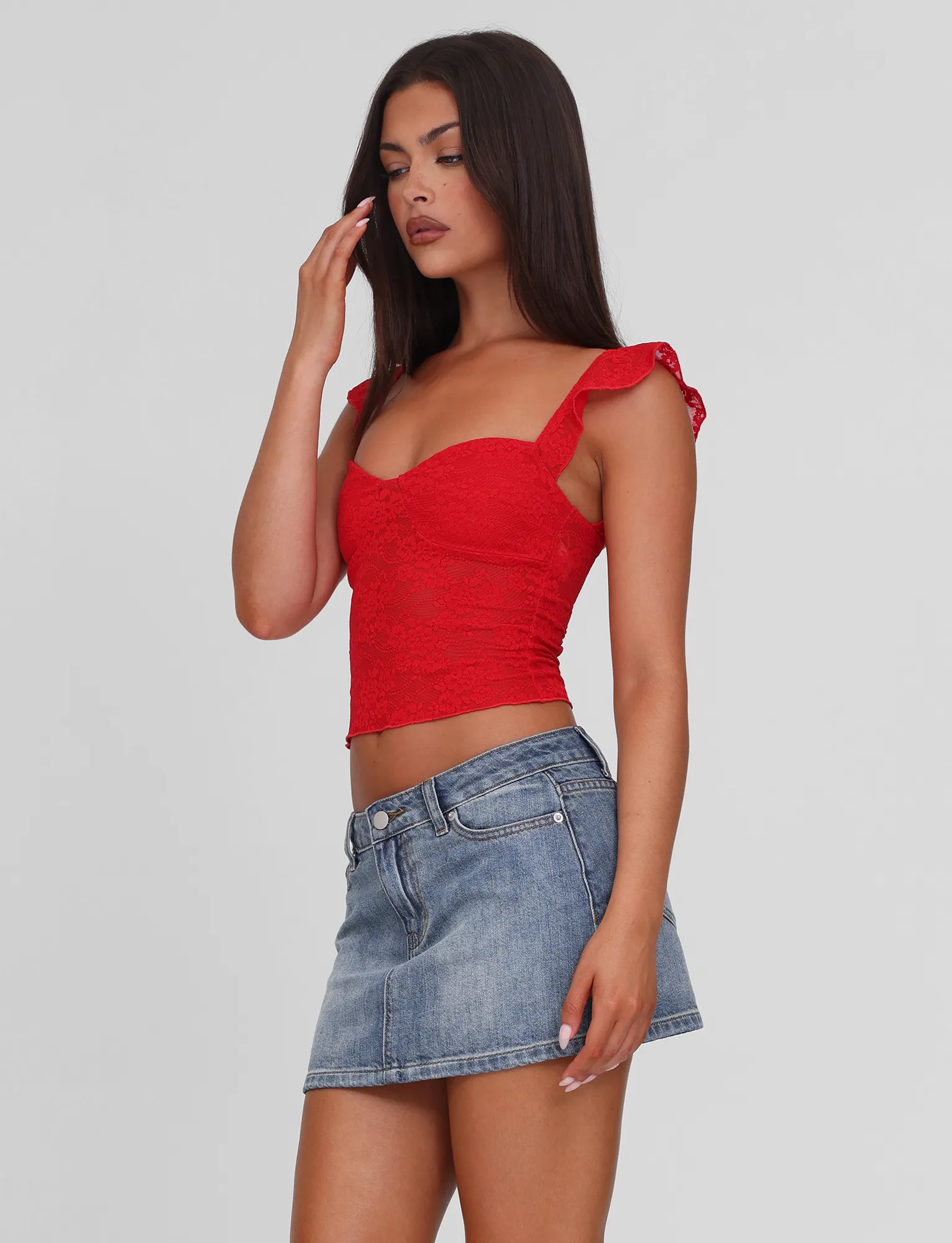 Soft Styling MICHAYLA MINI SKIRT - MID WASH