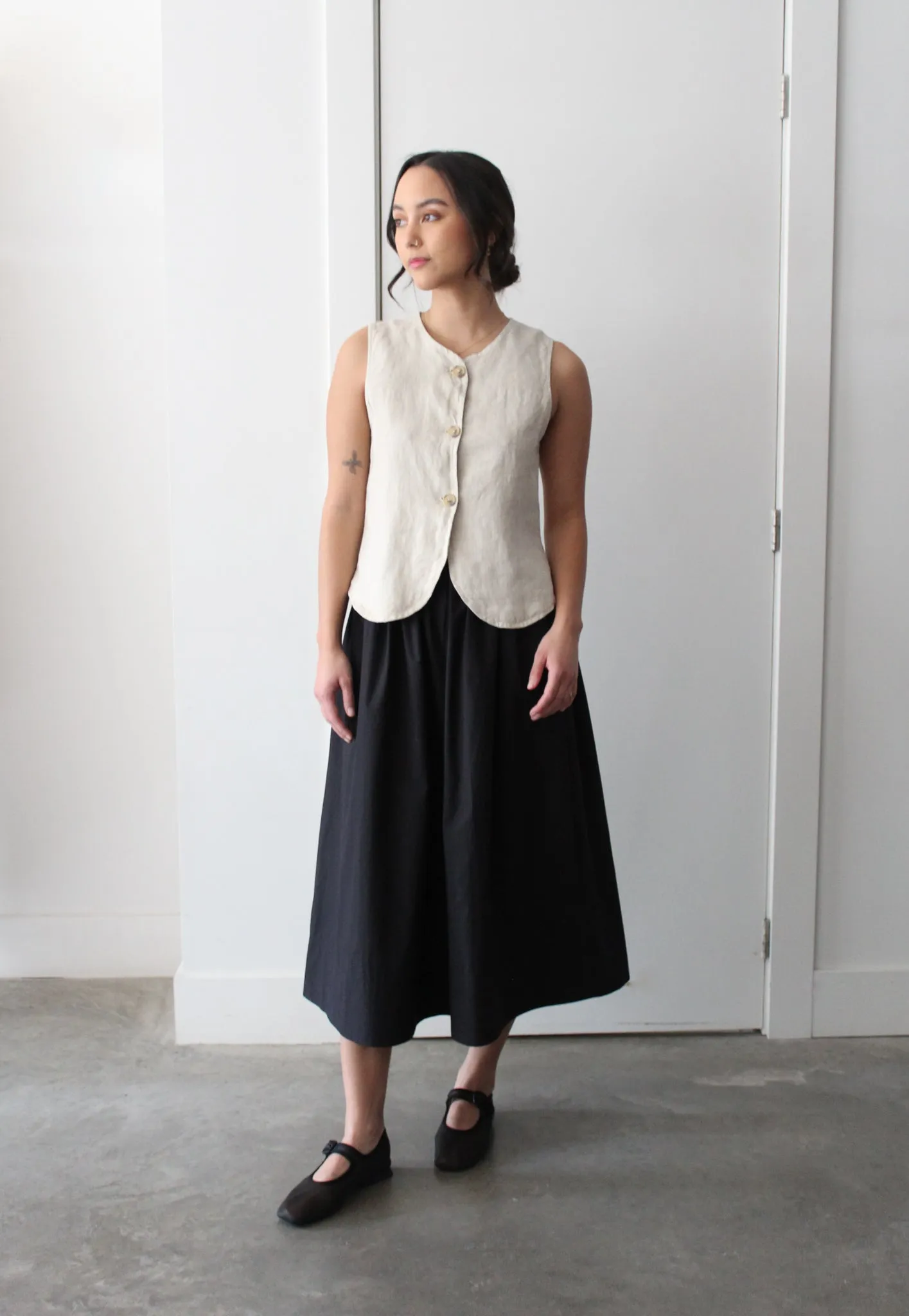 Evening Chic Poplin Skirt