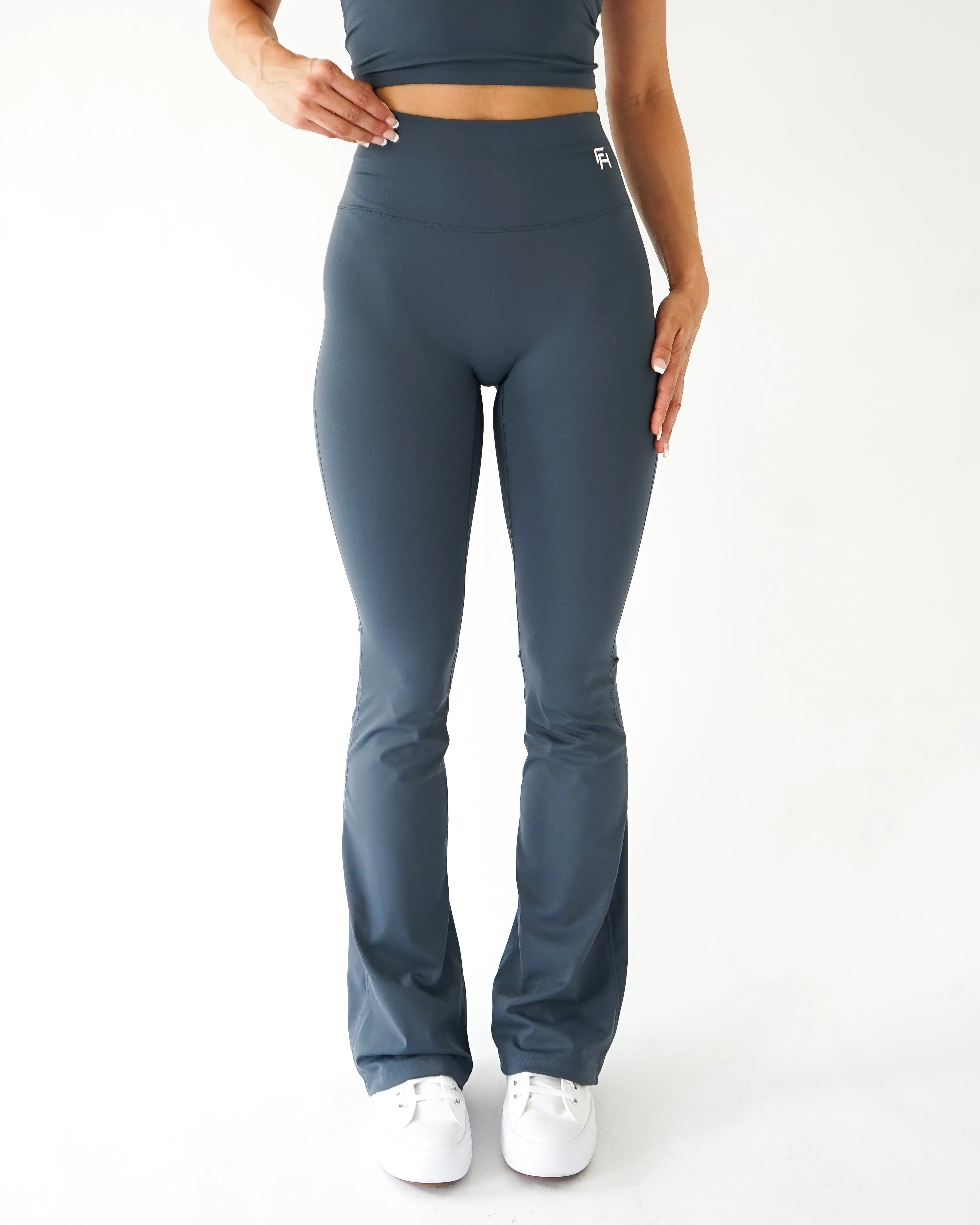 All Ages Stretch Fit Impact Flare Leggings - Stone