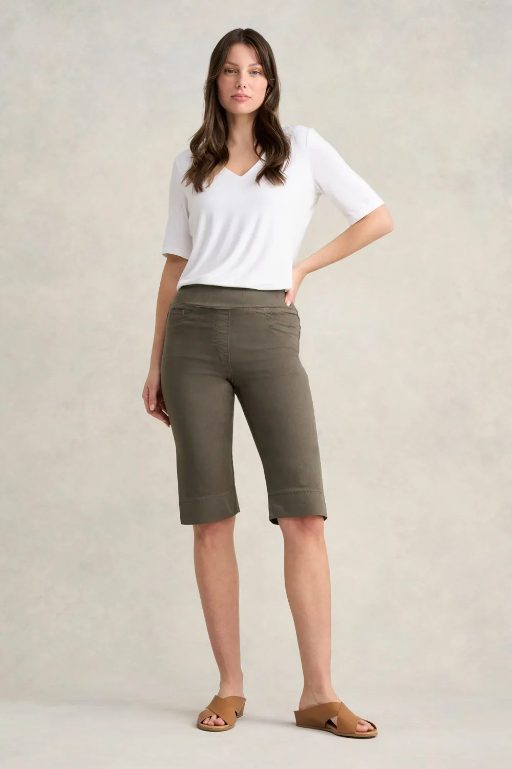 Wrinkle Resistant Material Bengajean? Short - Pewter Green