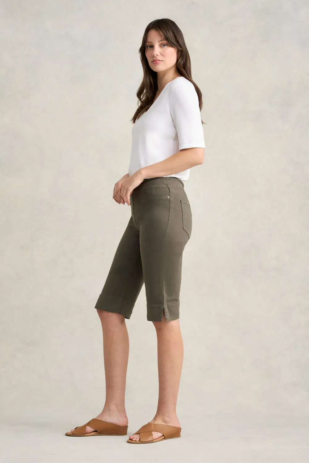 Anti Snag Fabric Mood Casual Bengajean? Short - Pewter Green