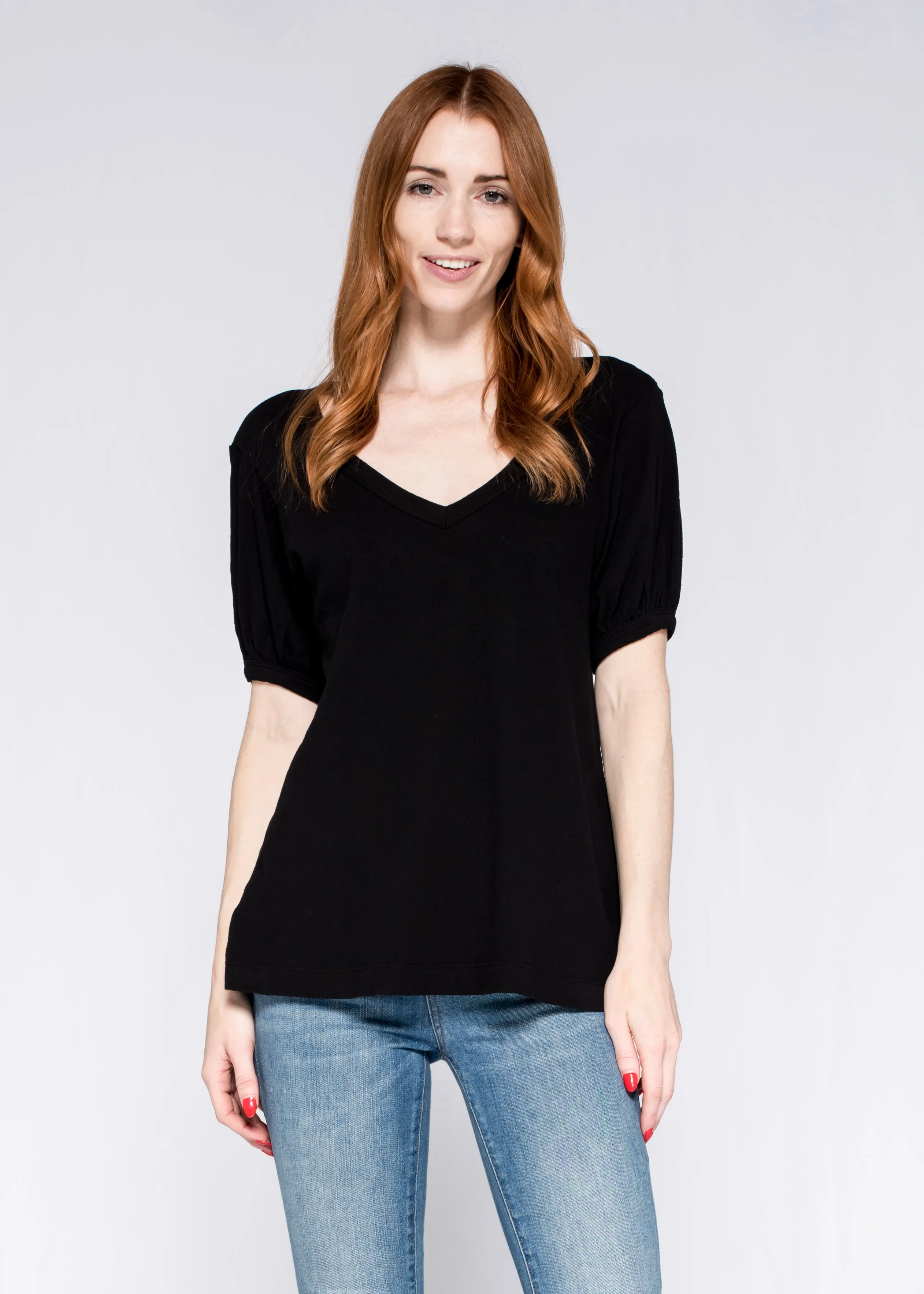 Snow Core Sexy Open Deep V Femme Soft Elbow Sleeve
