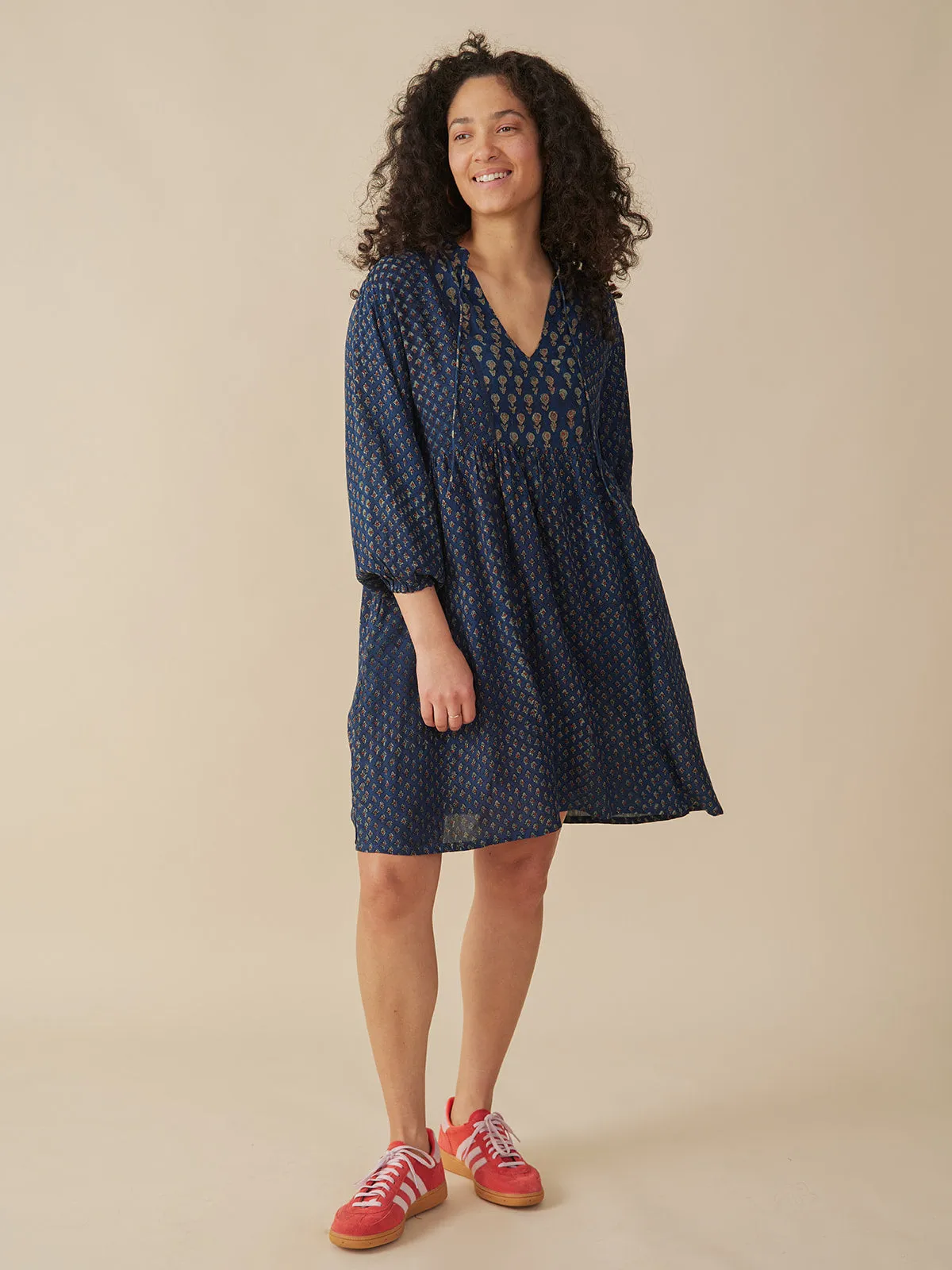 Sohla Mini Dress - Midnight Floral Mix Power Vibe