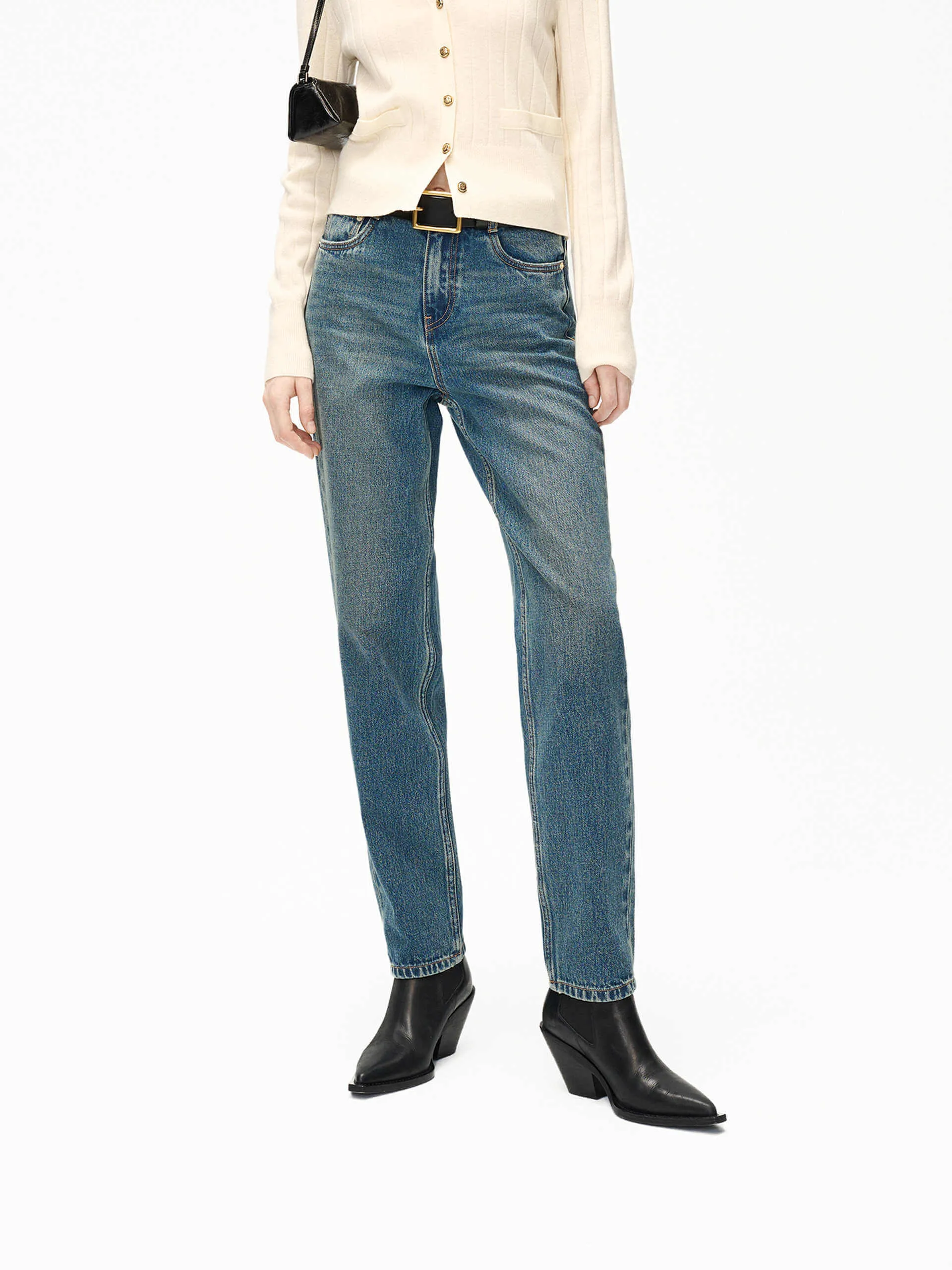 All Season Fit Go-to Comfort Ankle Tapered Jeans in Cotton