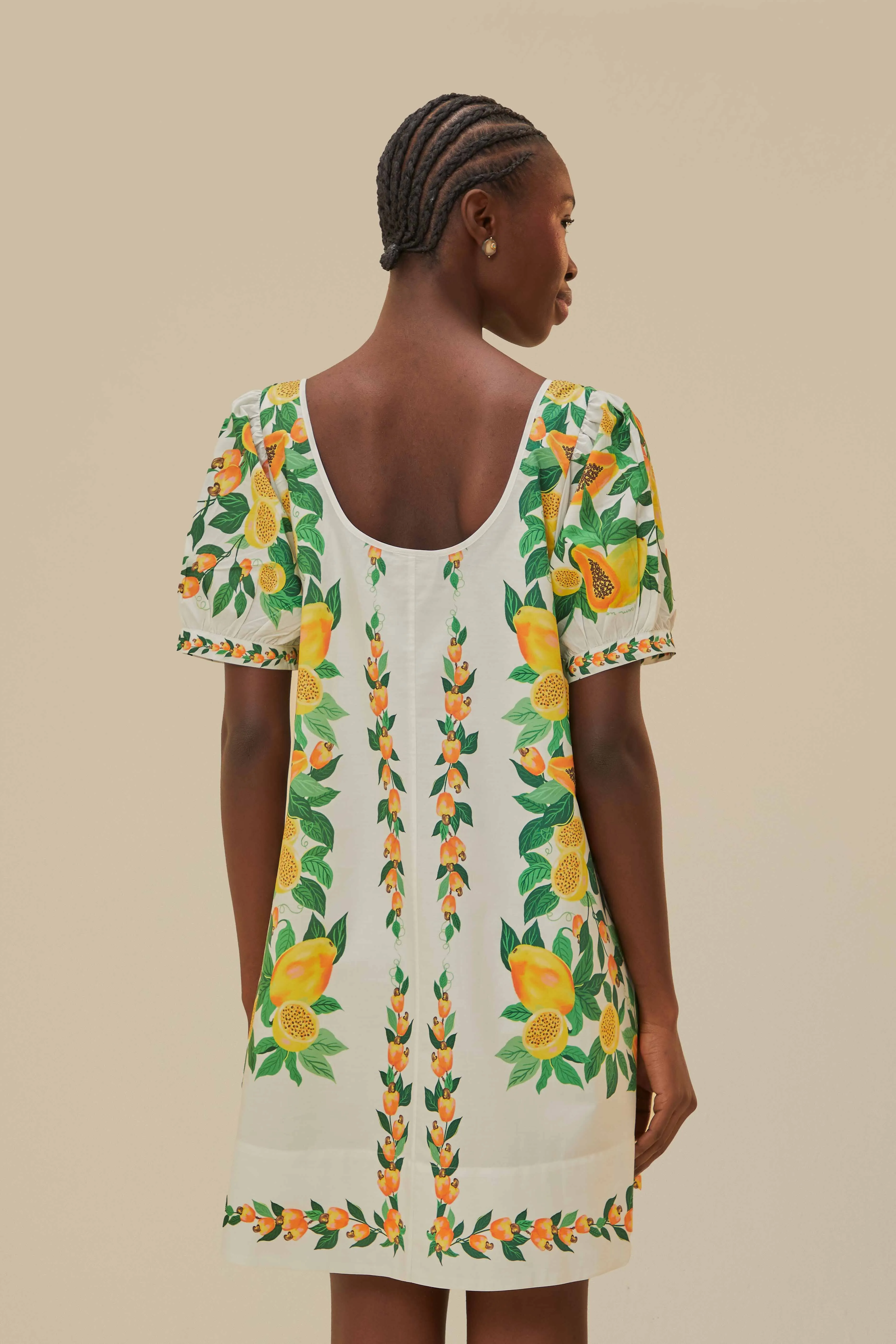 Timeless Chic Shine Bold Papaya Salad Scarf Mini Dress