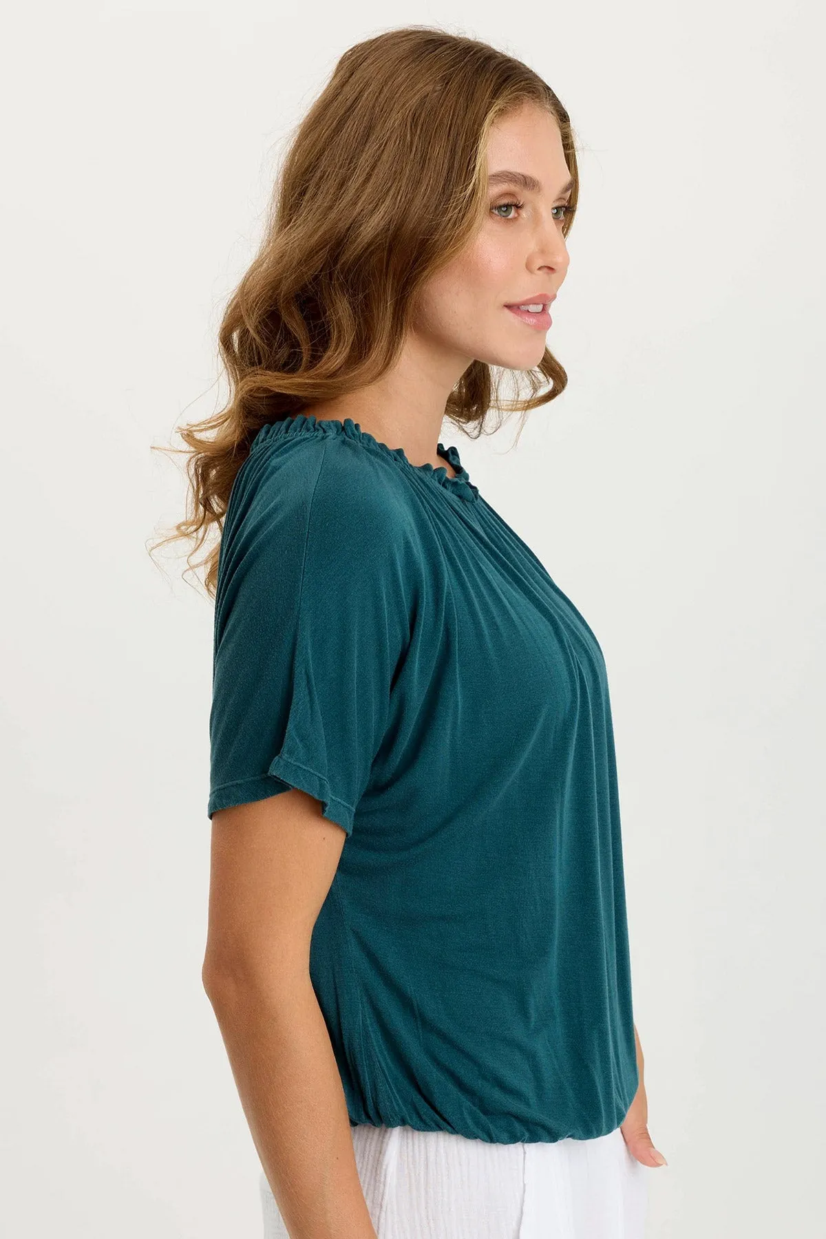 EasyAdjustment Dance Light Deitra Jersey Shirred Tee