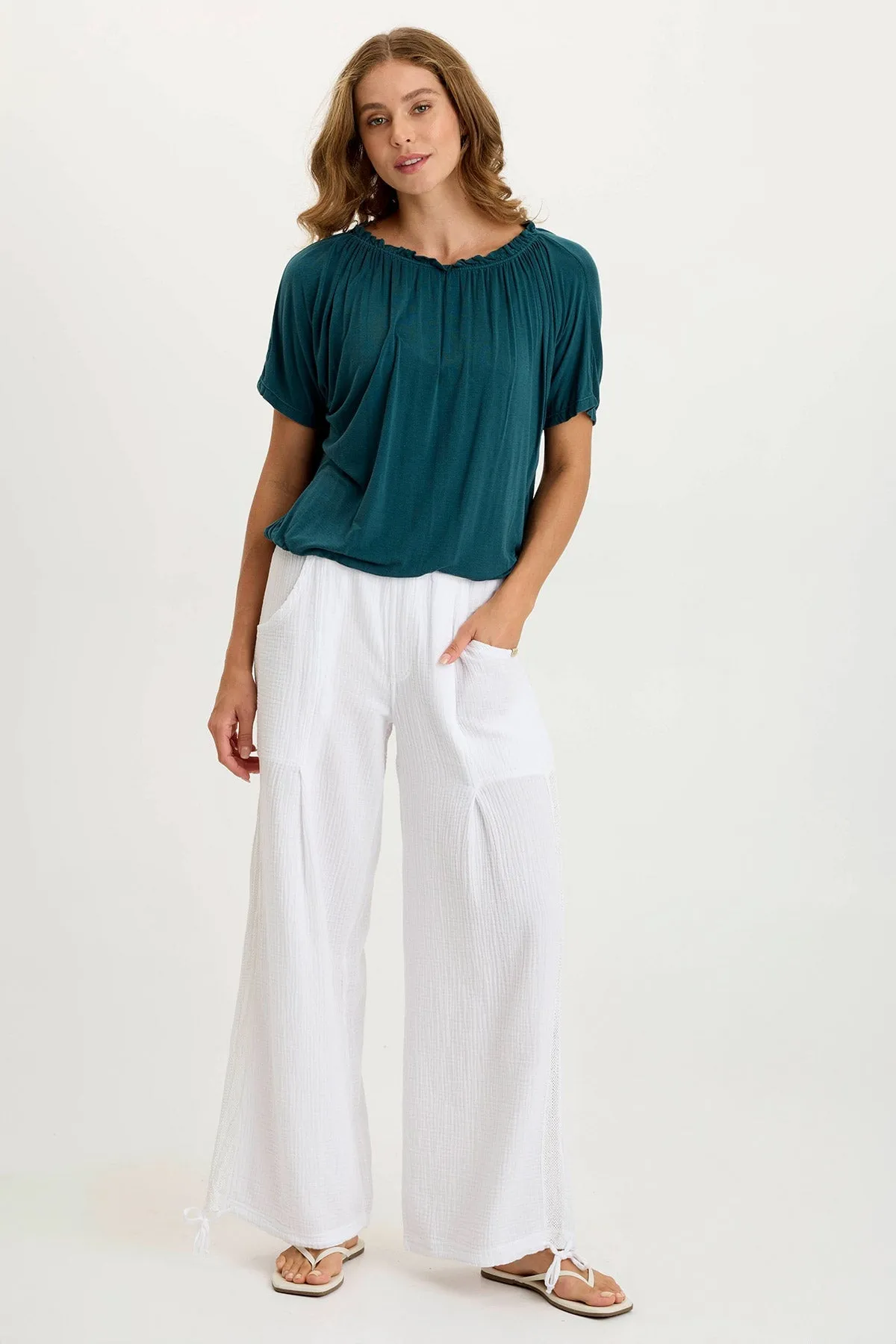 SmoothEdging Deitra Jersey Shirred Tee