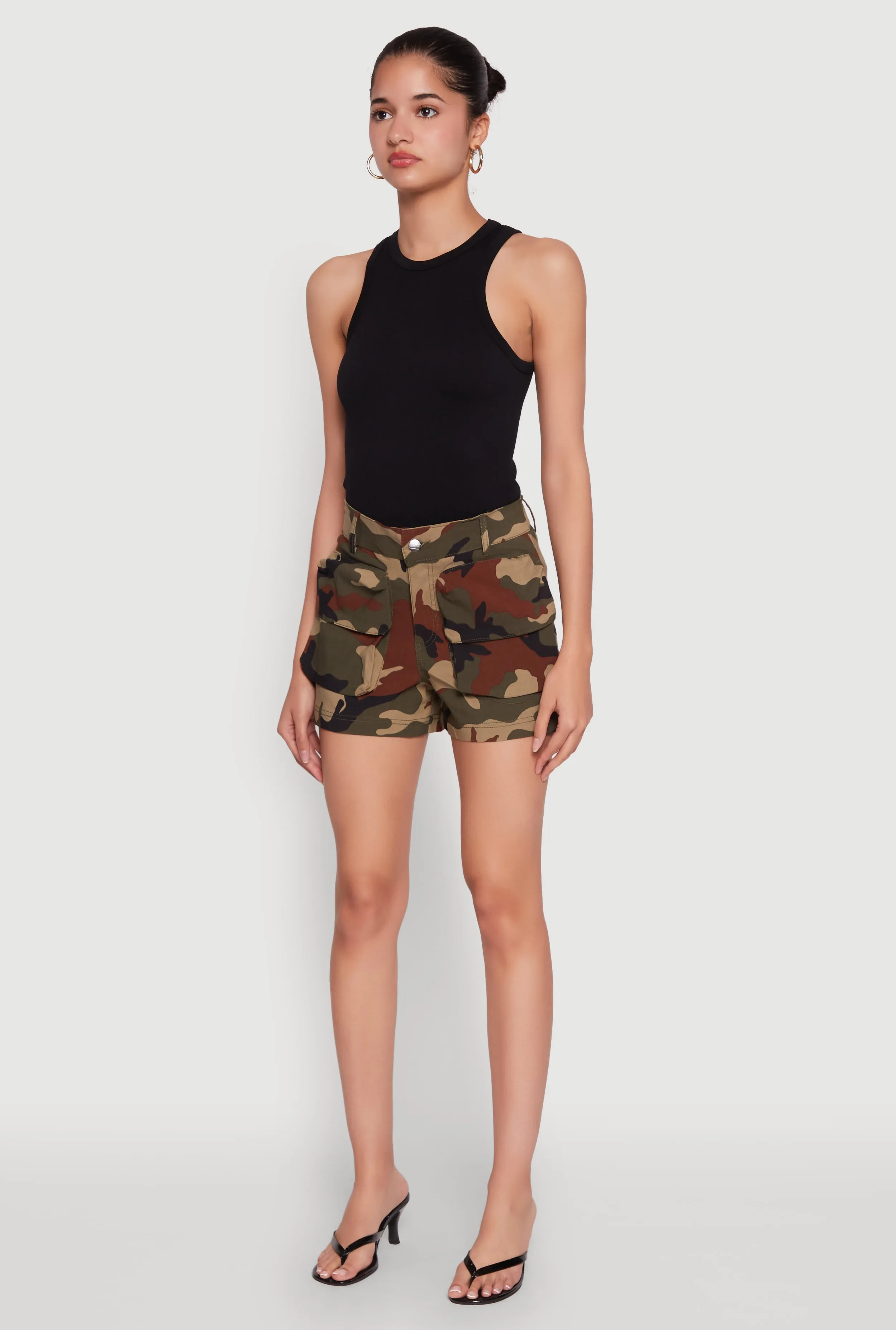 custom-made hypoallergenic Stylish Camo Cargo Shorts with Stretch for Comfortable Fit