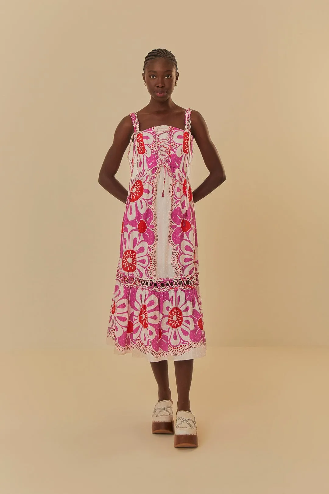 Off-White Maia Sleeveless Midi Dress Trendy Wear