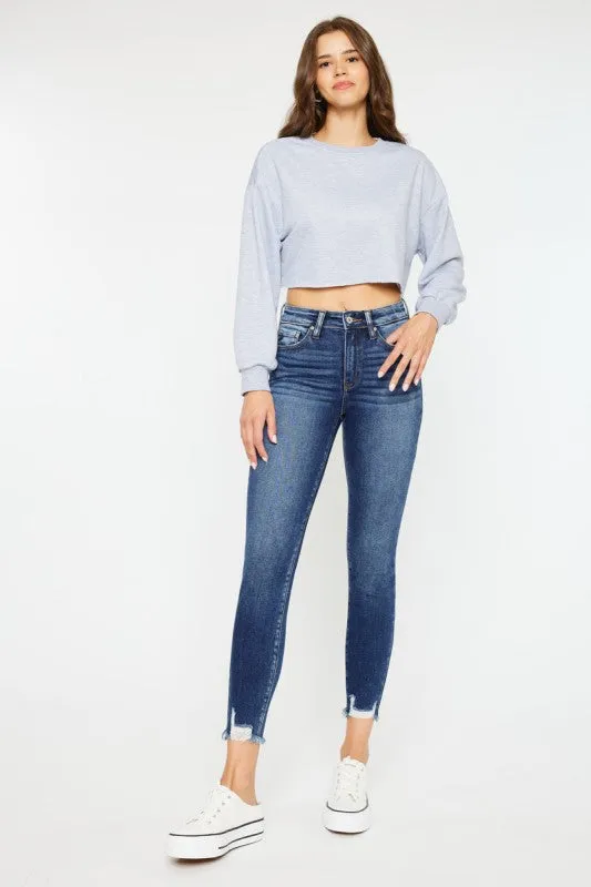 Pure Core Kan Can High Rise Raw Hem Ankle Skinny