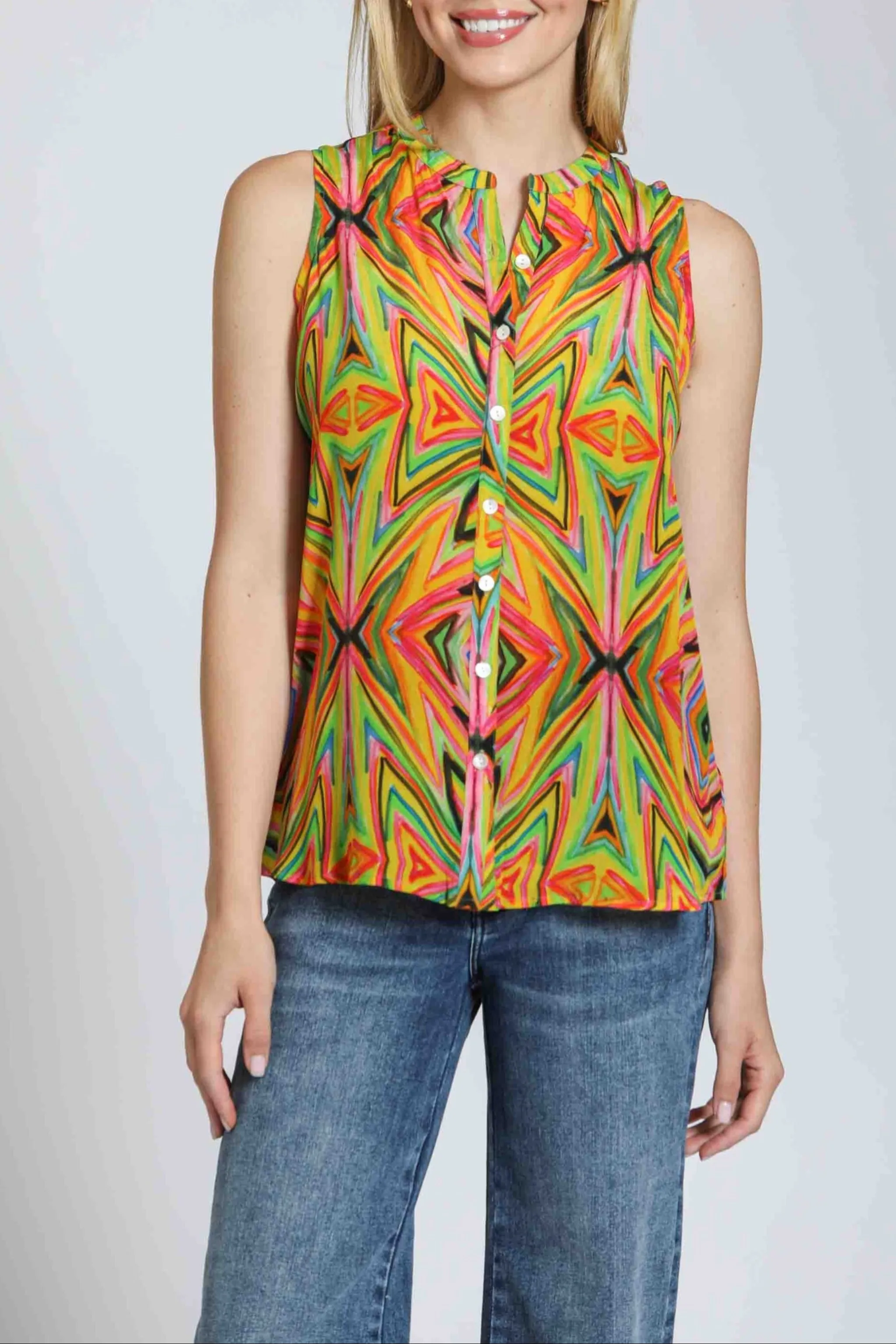 Button Up Tank StainlessZippers