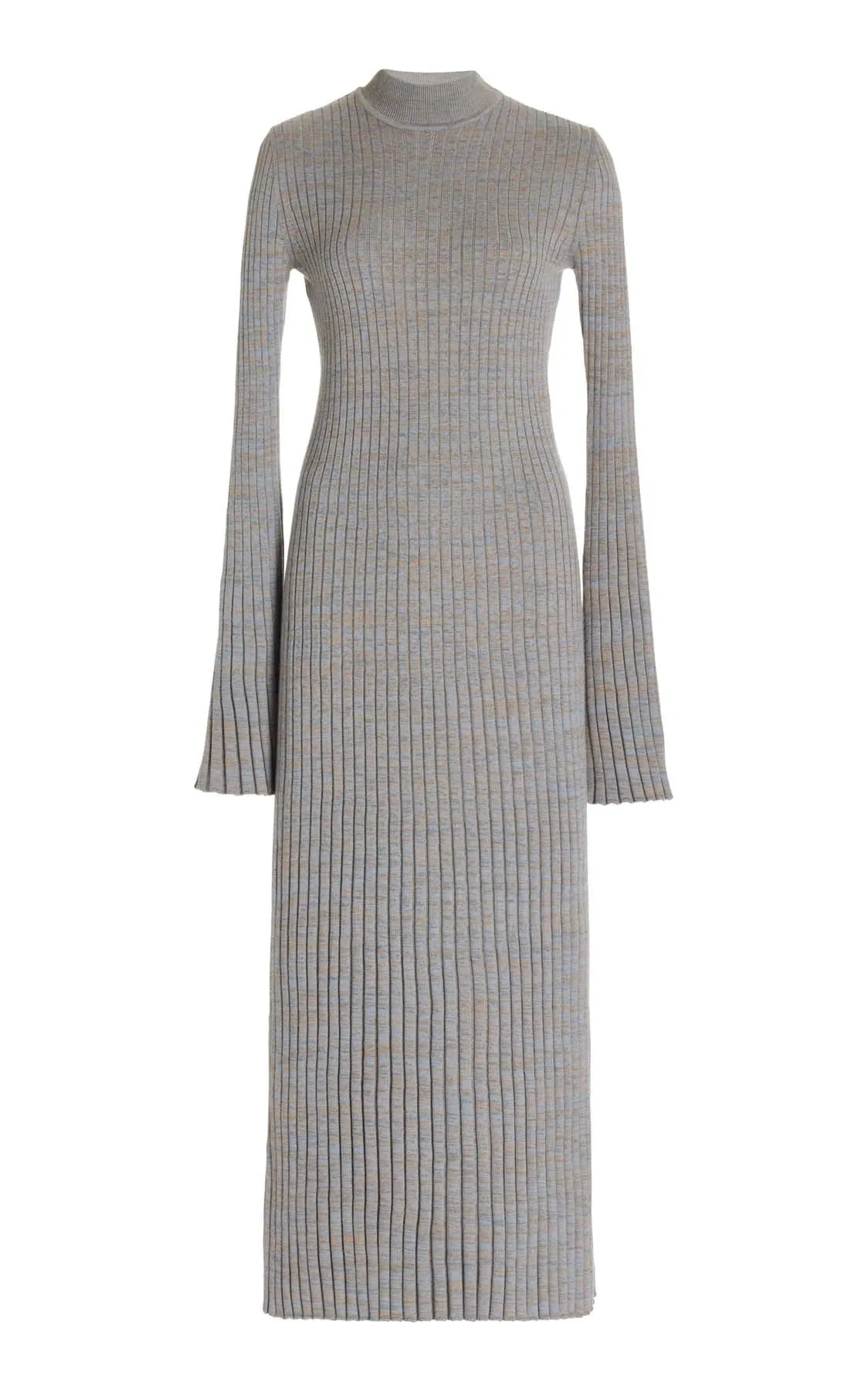 Castor Knit Dress in Light Blue Melange Cashmere AntiSnagTechnology PunctureResistant Fabric