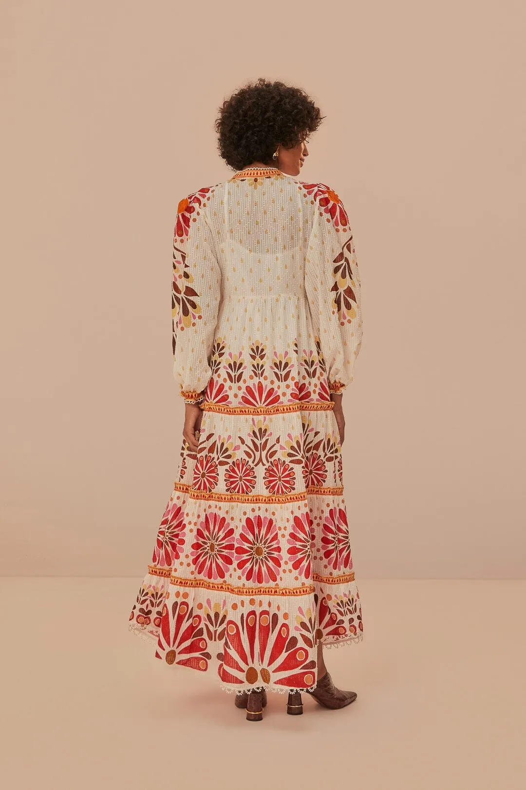 Off-White Ainika Flowers Maxi Dress Tree Arch