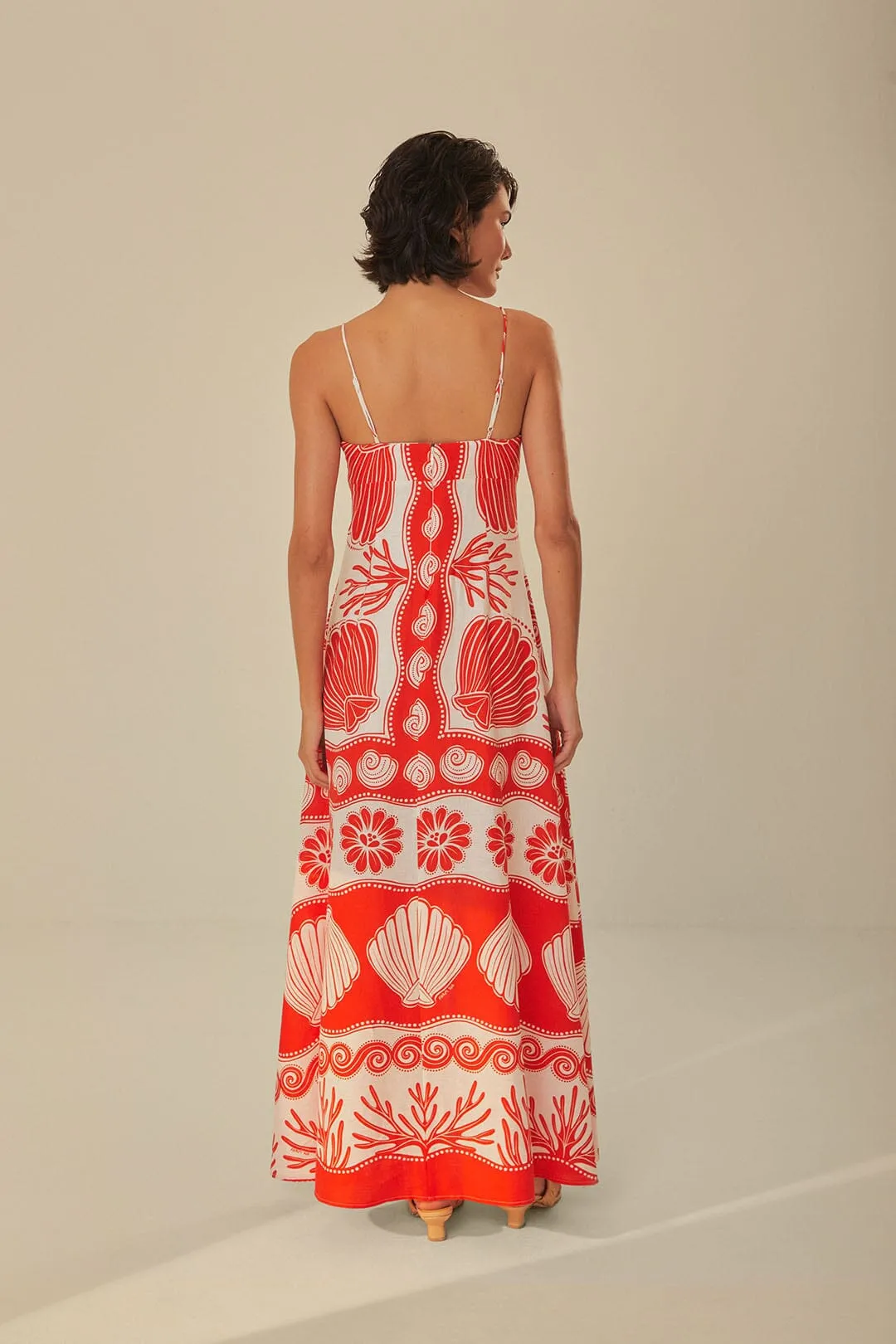 Golden Hour White Ainika Shell LENZING? ECOVERO? Euroflax? Maxi Dress