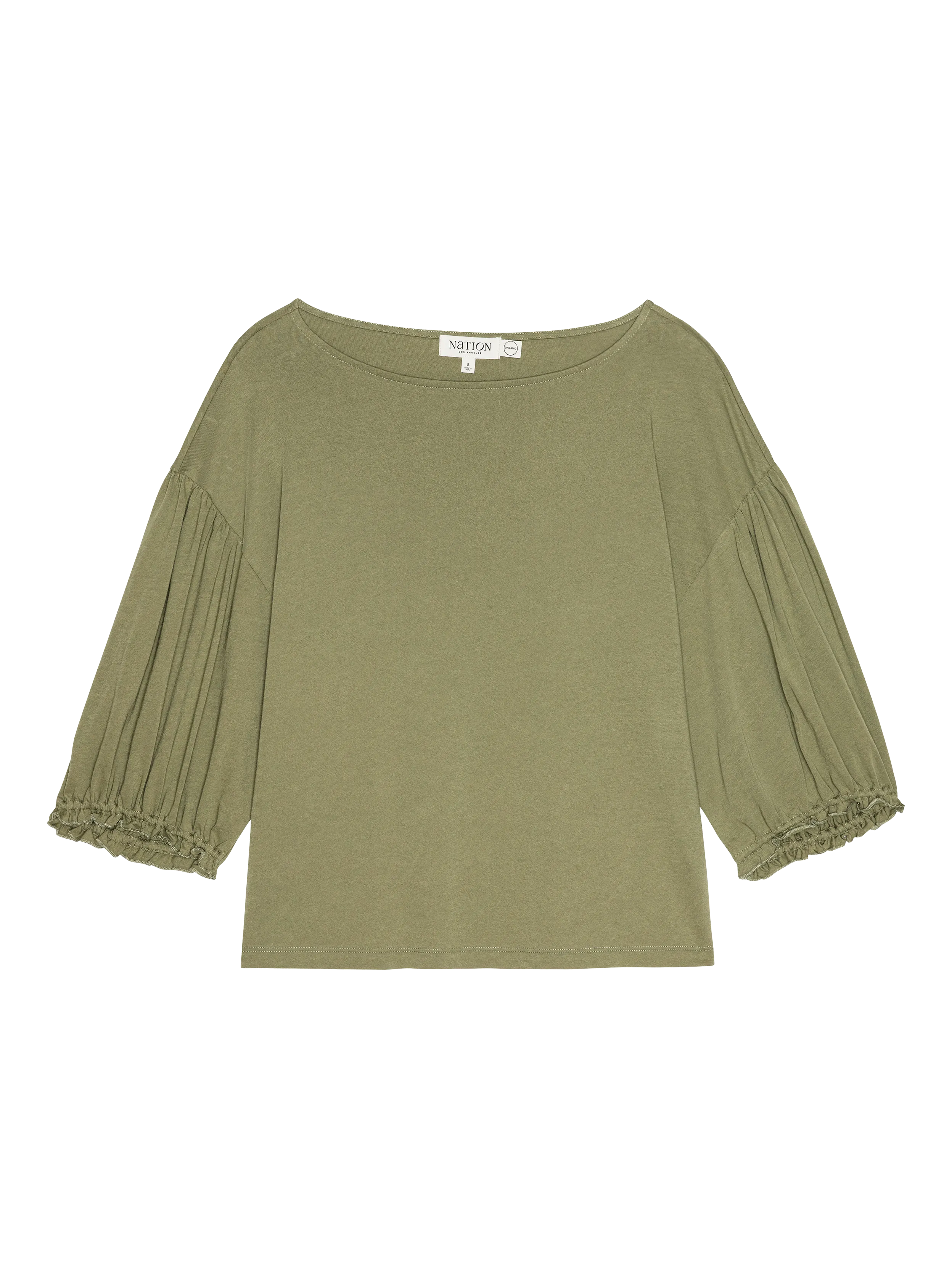 ReinforcedKnees Seamless Sleeve Construction Sandra Boatneck Top