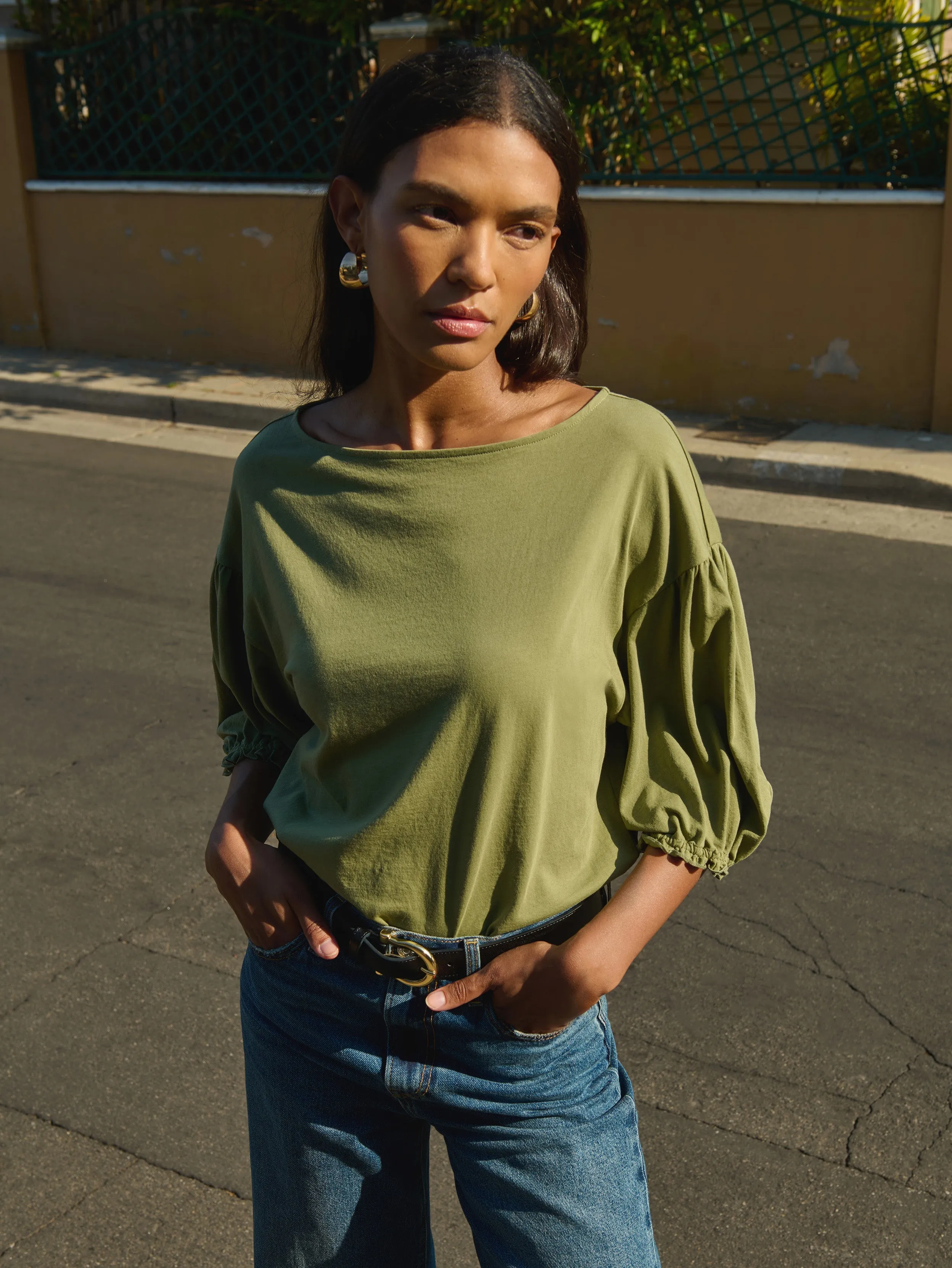 Sandra Boatneck Top Durable Reinforcements LayeredConstruction