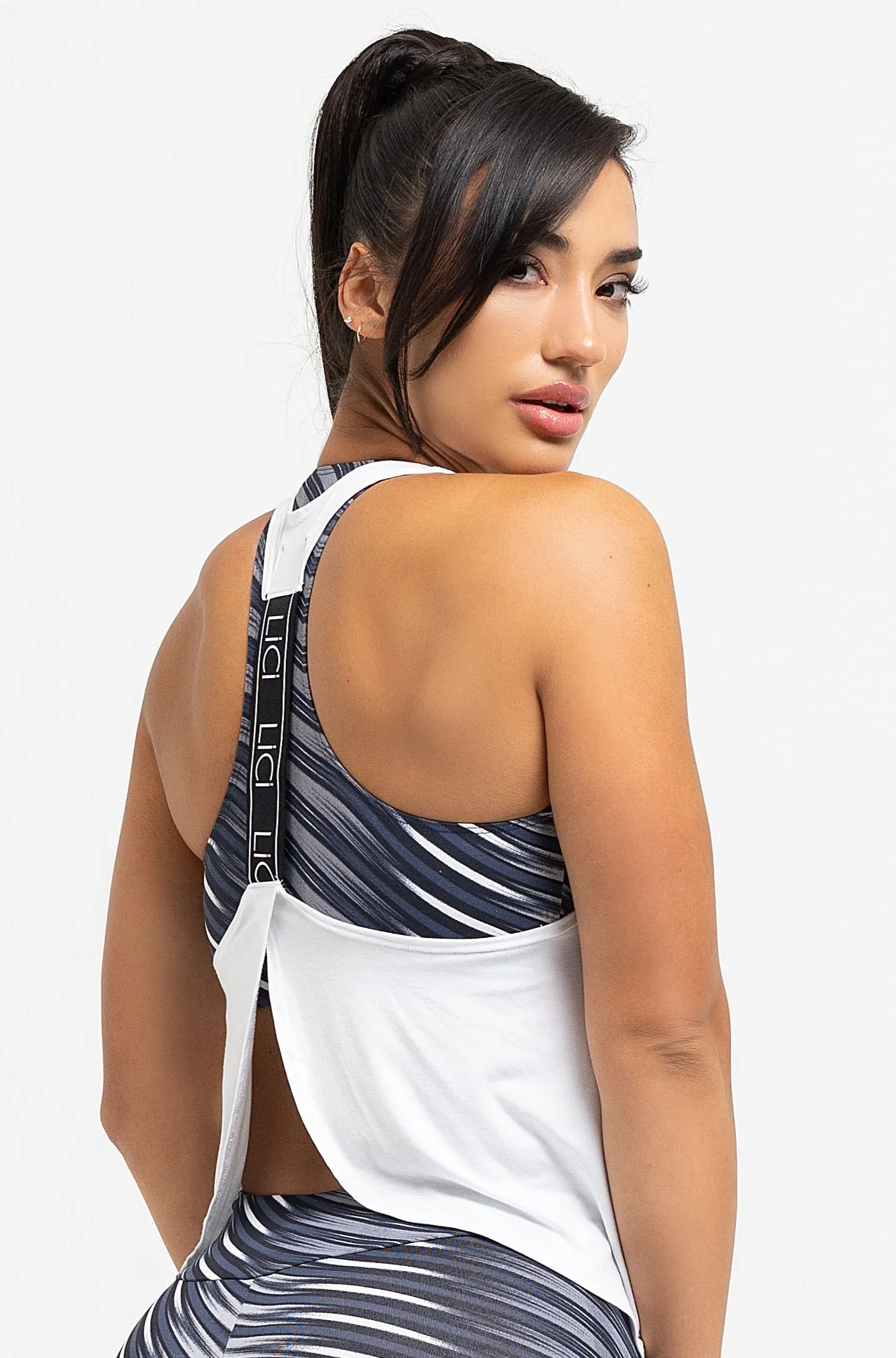 Party Ready White Petal Back Tank Top