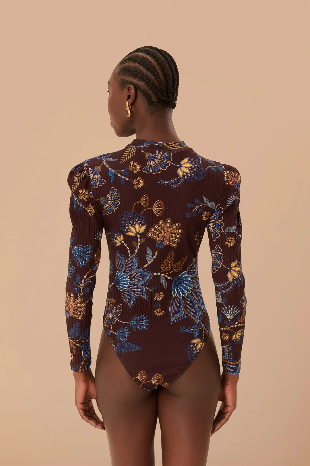 Hot Beach Durable Relax Brown Embroidered Garden Bodysuit
