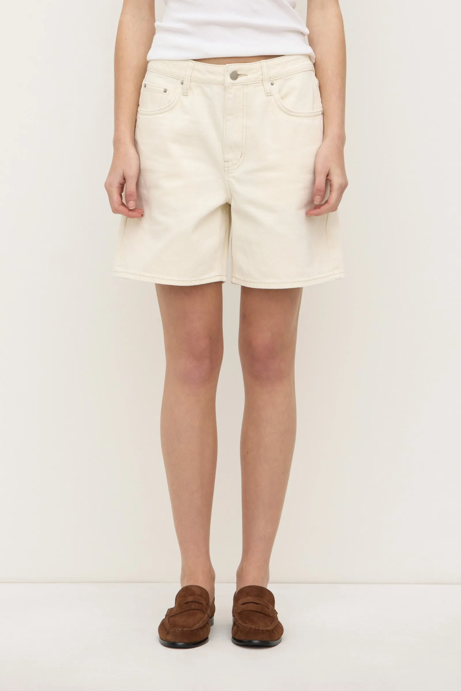 Slimming Effect Hiking shorts Mid Rise Vintage Denim Short