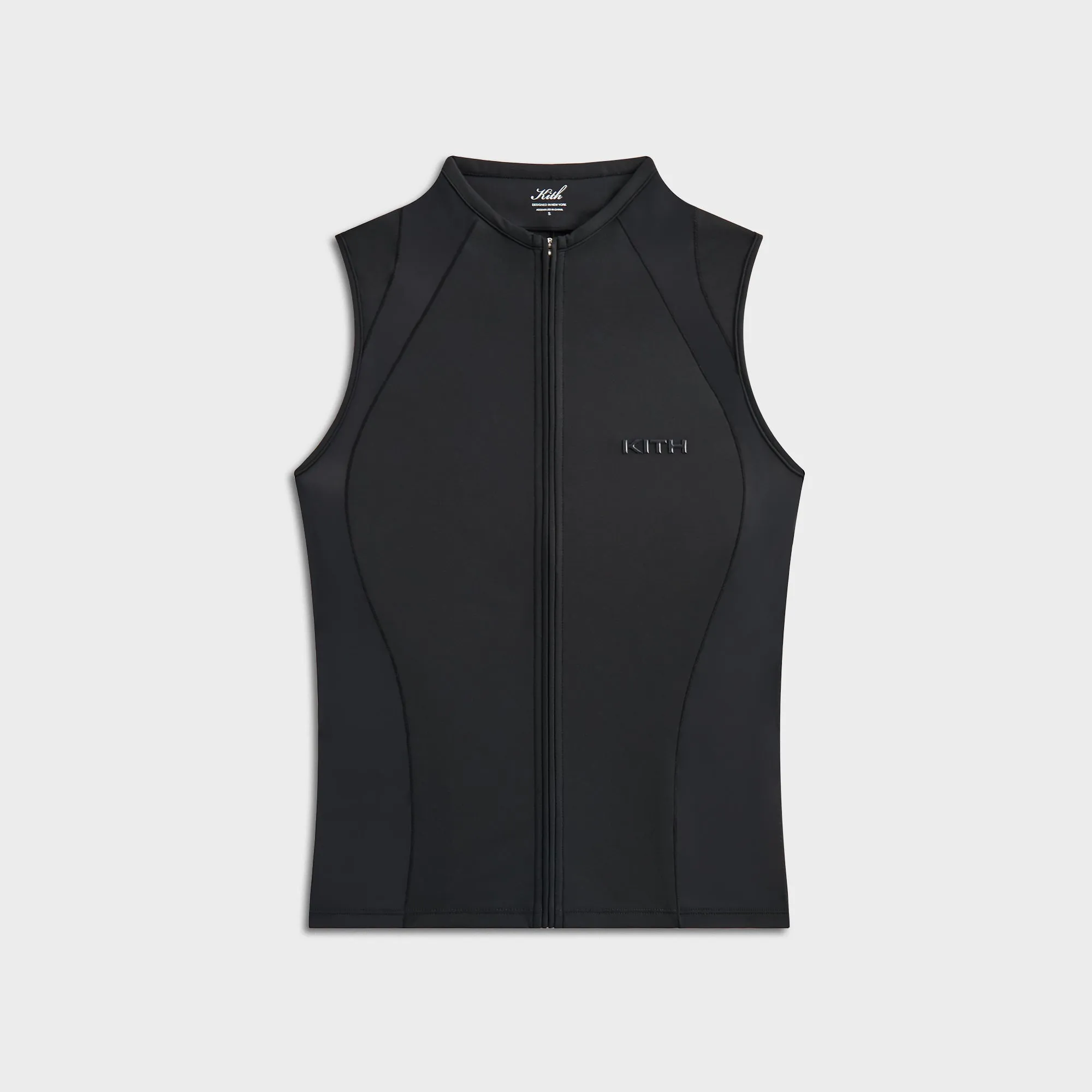 Air Flow Stretchable Material Kith Women Miyo Active Panelled Tank - Black