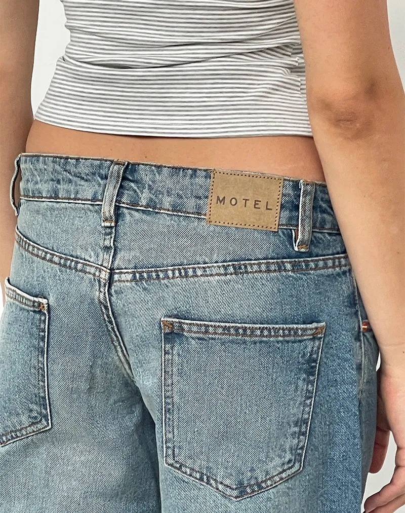 Low Rise Roomy Jeans in Vintage Bleach EcoFriendlyDyeProcess