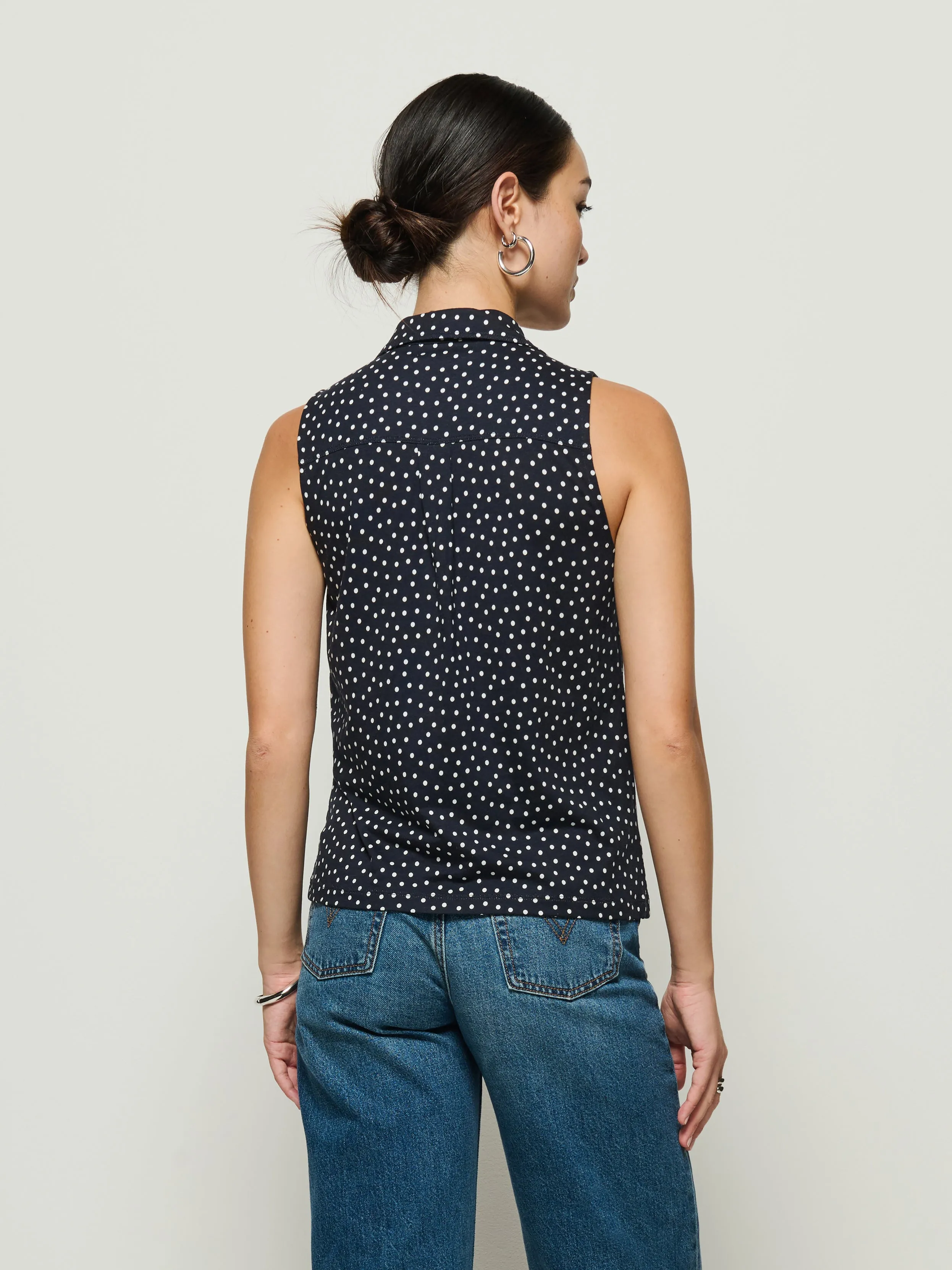 Caia Polka Dot Tank Crystal Soul Clean Fit