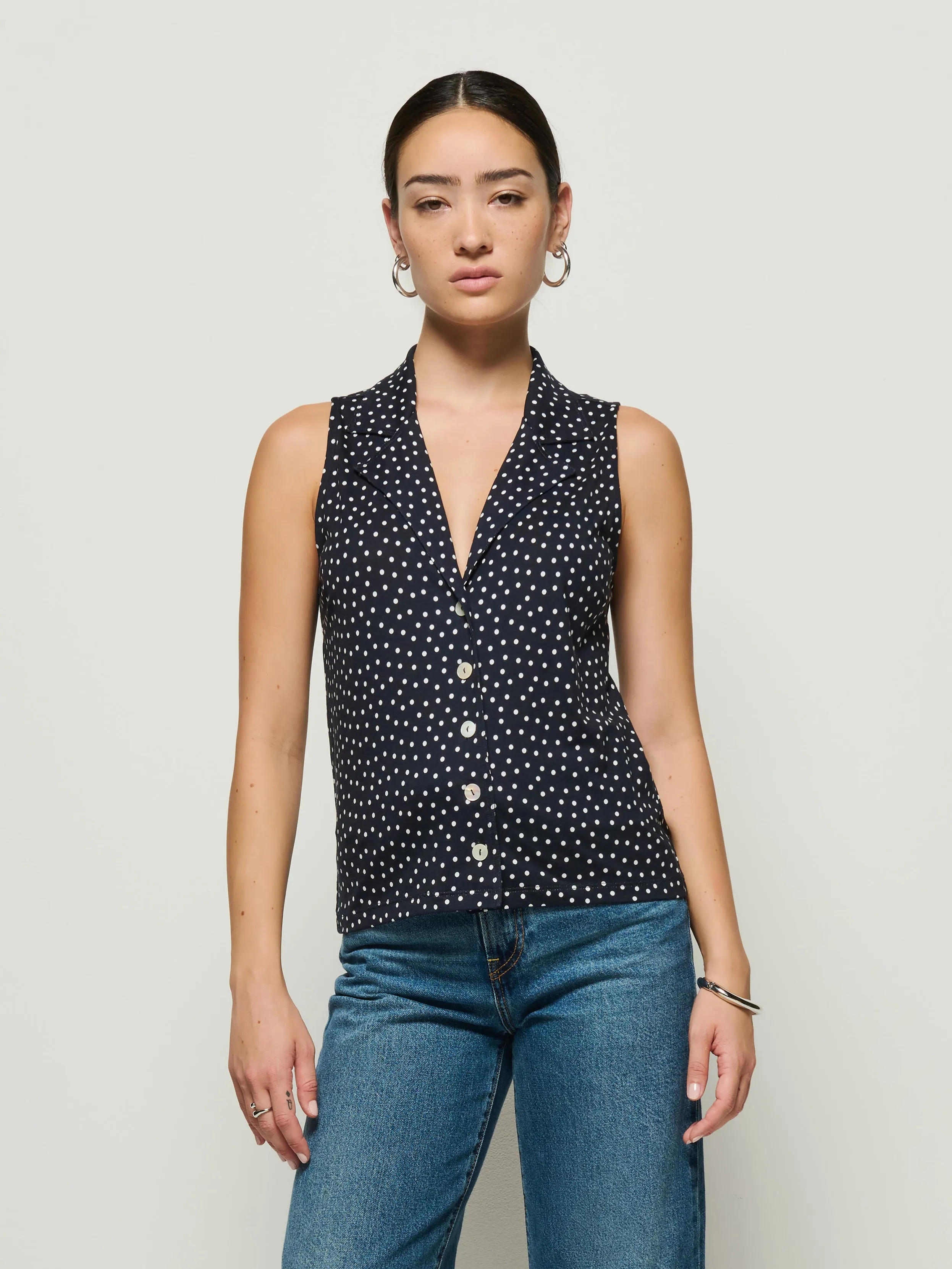 Tagless Design Caia Polka Dot Tank