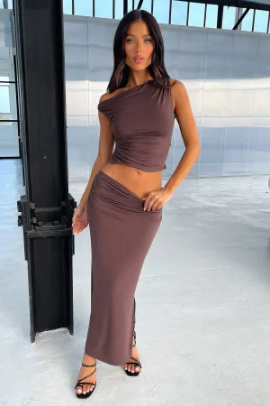 Vamika Maxi Skirt - Brown Beach Day