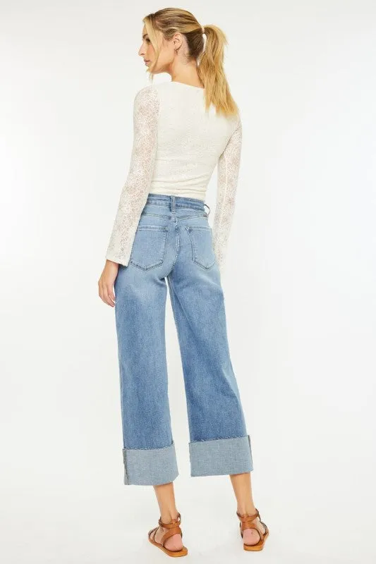 KanCan Crop Wide Leg Holiday Ease